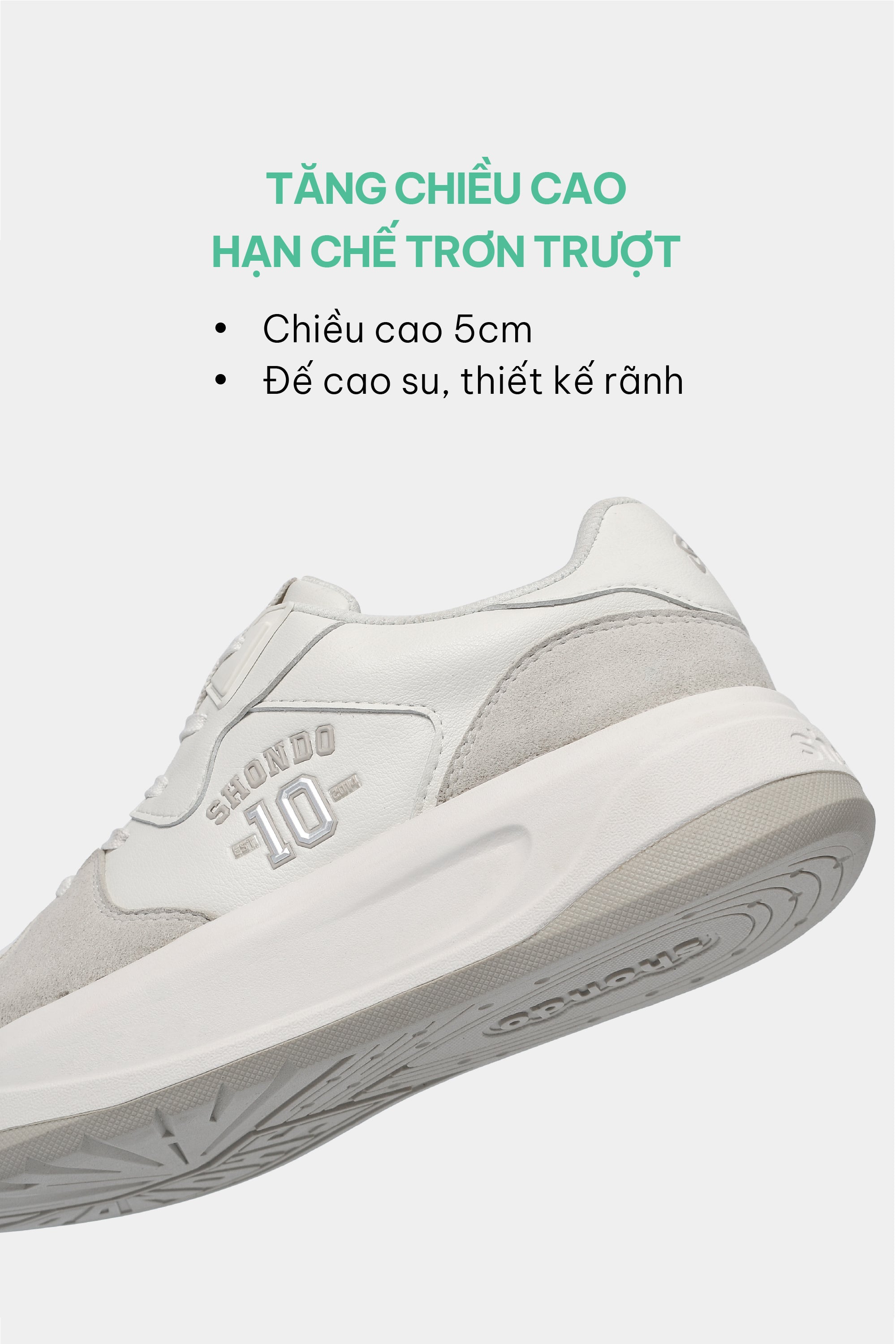 Giày sneaker Class 2 số 10 trắng nâu