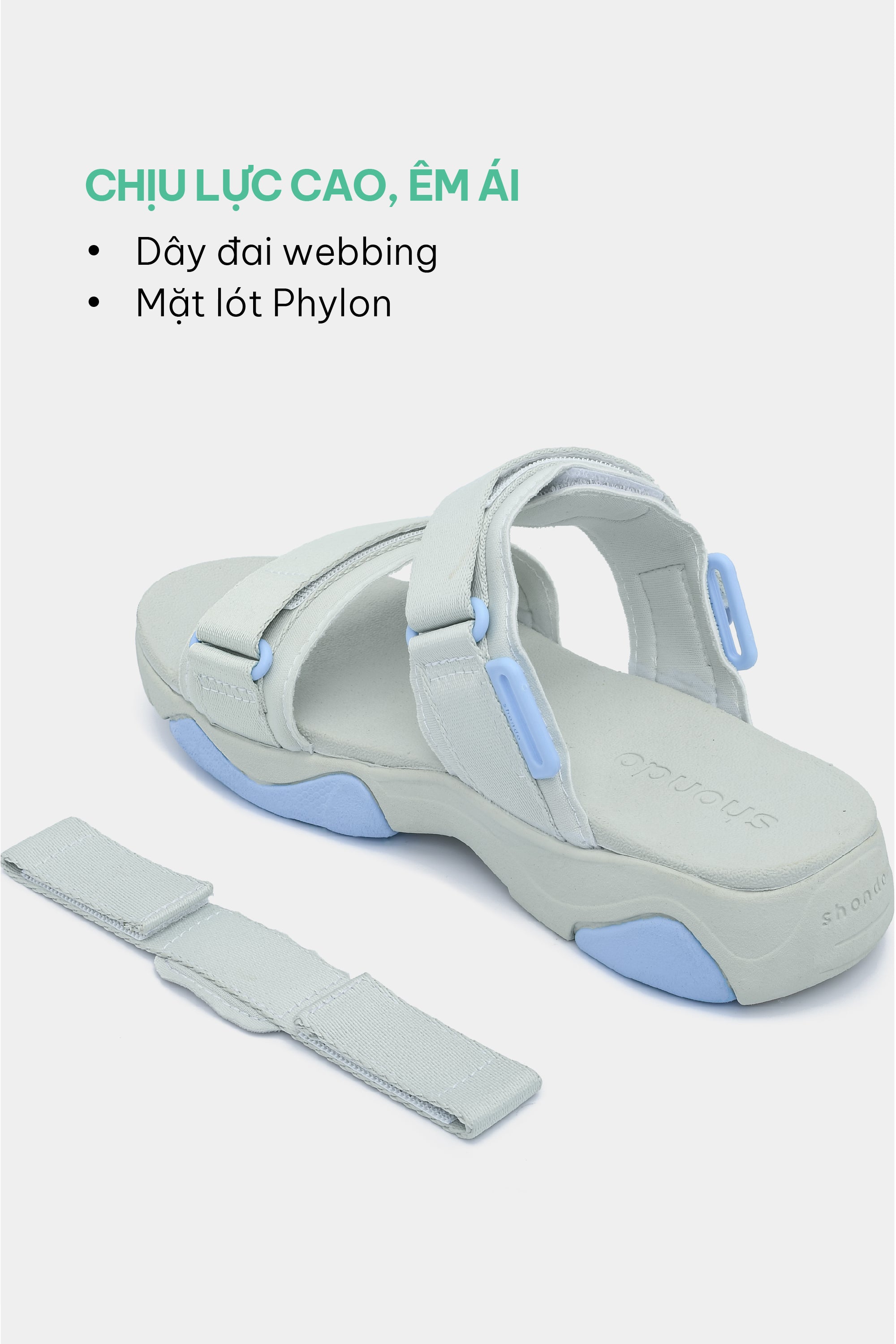 Girly women's sandals with mint green elastic straps