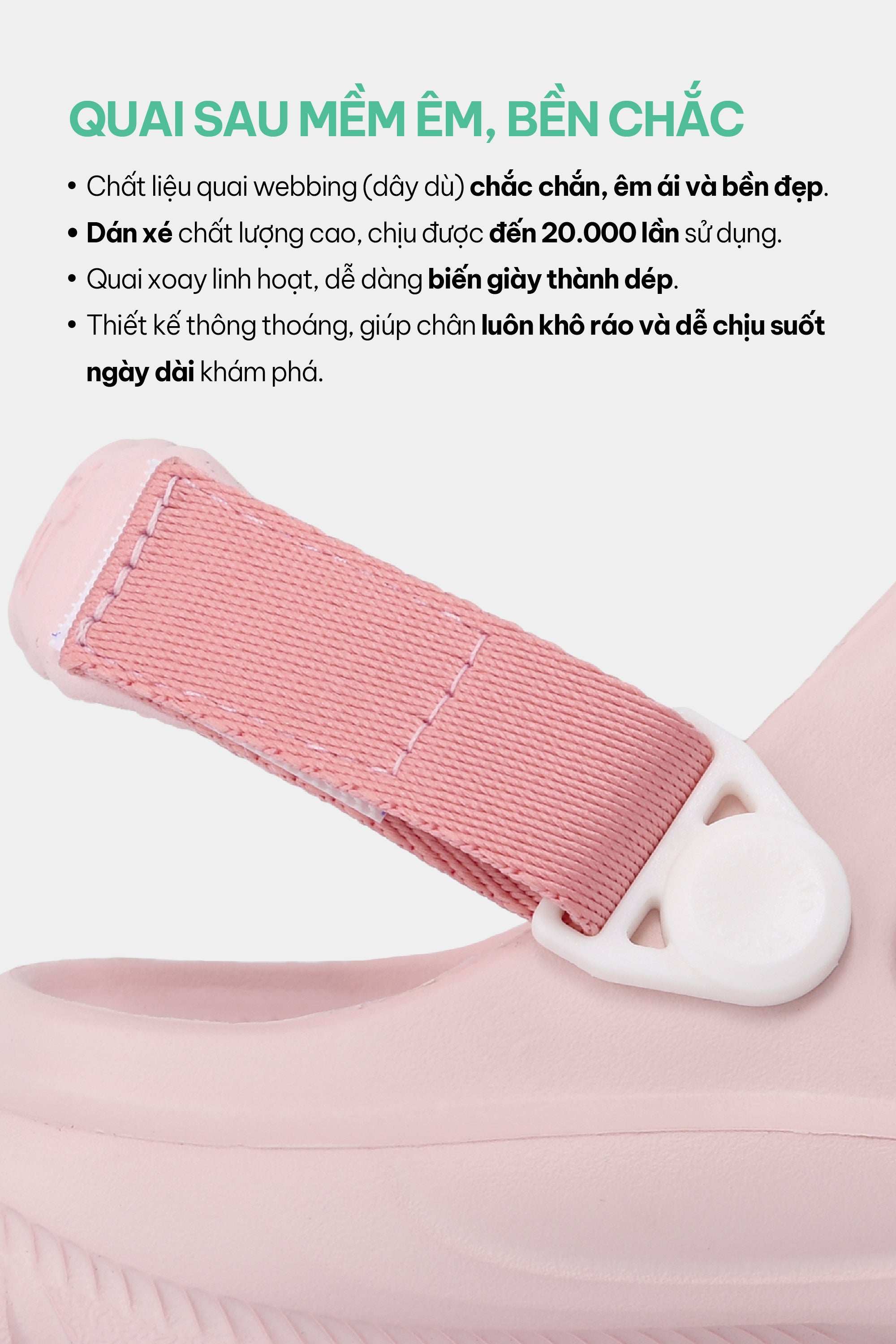 Sandal FX bé gái nhựa đúc hồng