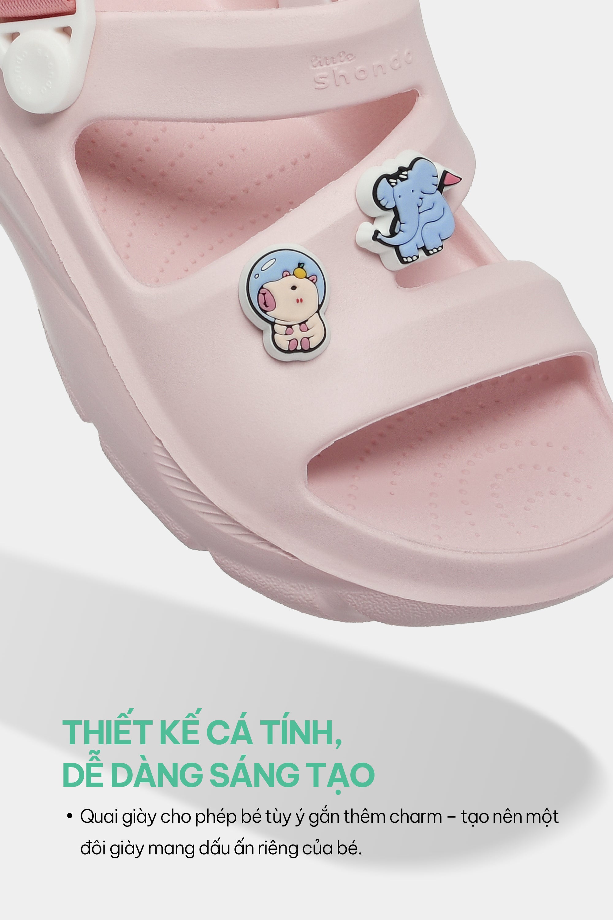 Sandal FX bé gái nhựa đúc hồng