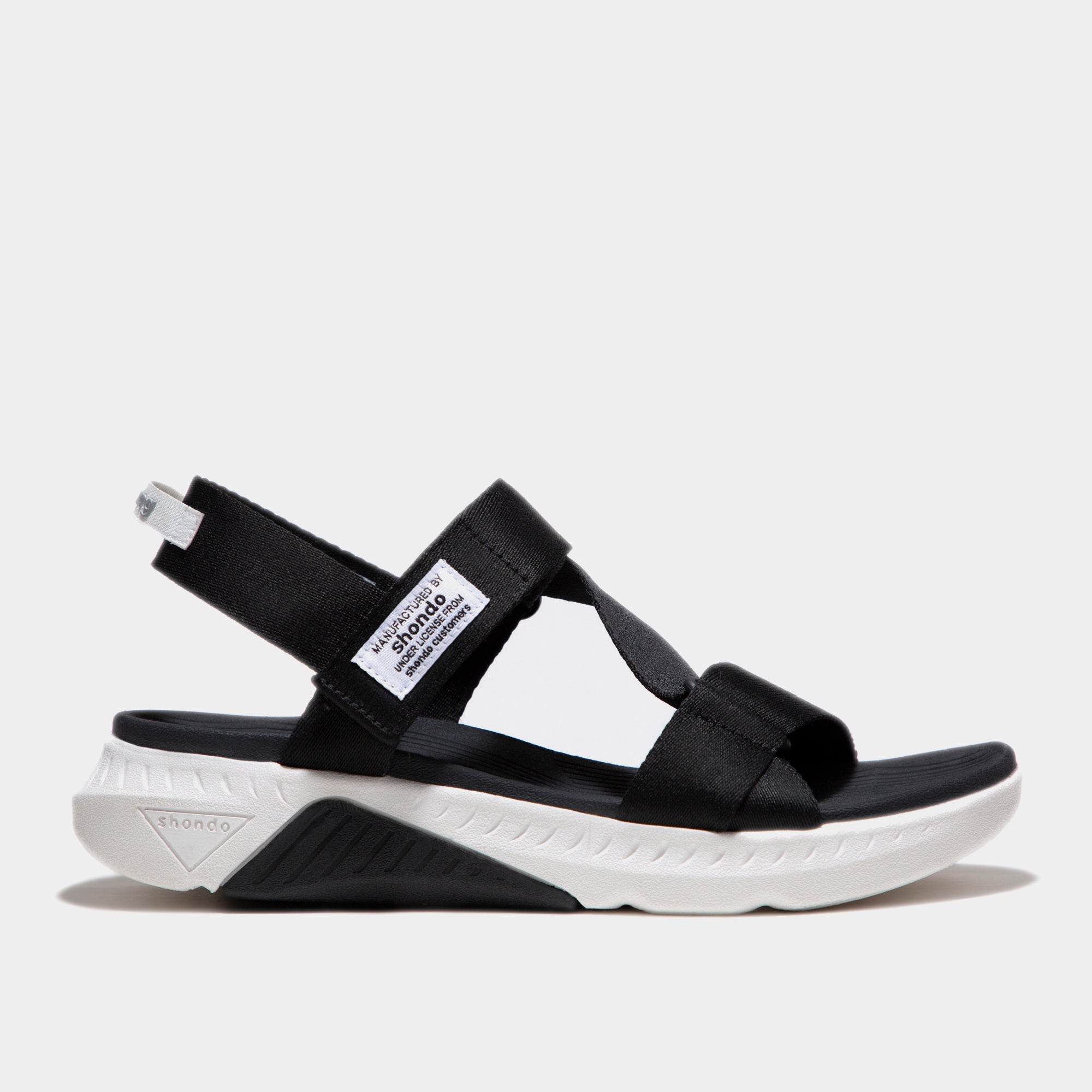 Sandal F7R đế trắng phối đen quai đen