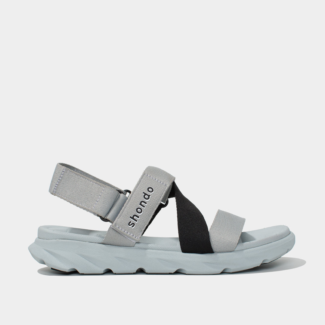 Sandals F6 sport đế xám phối quai đen