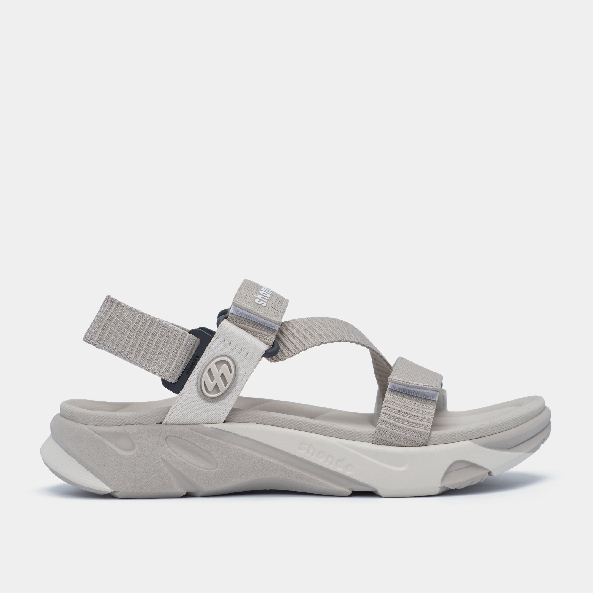 Sandal F8M quai chéo unisex nâu nhạt