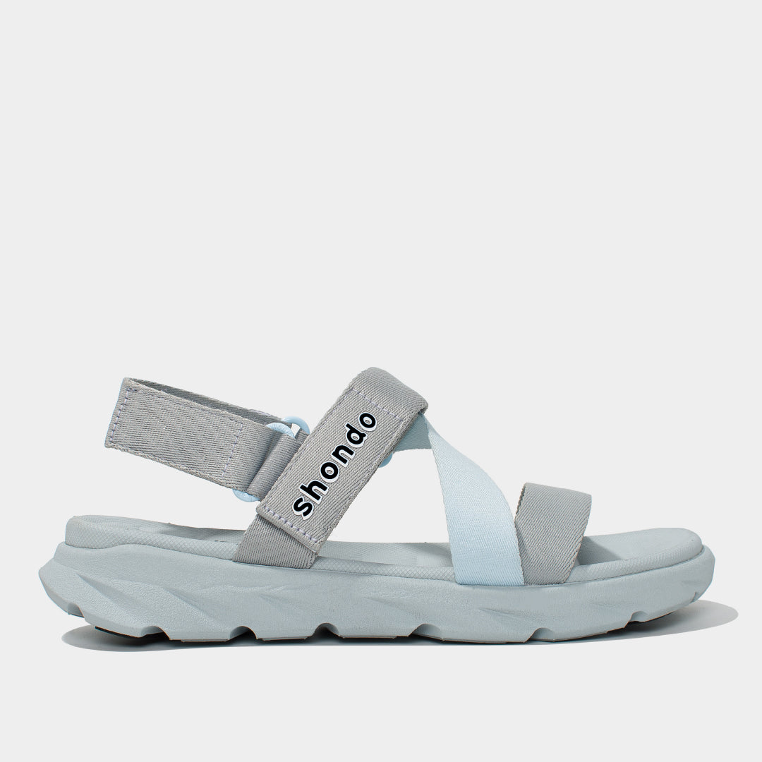 Sandals F6 sport đế xám phối quai xanh da trời