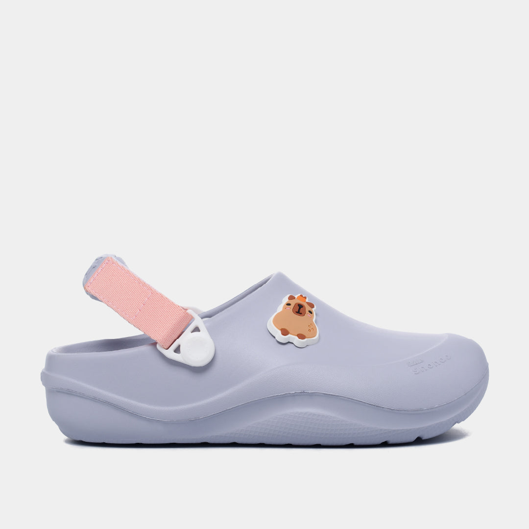 Clog Little Suke bé gái nhựa đúc tím