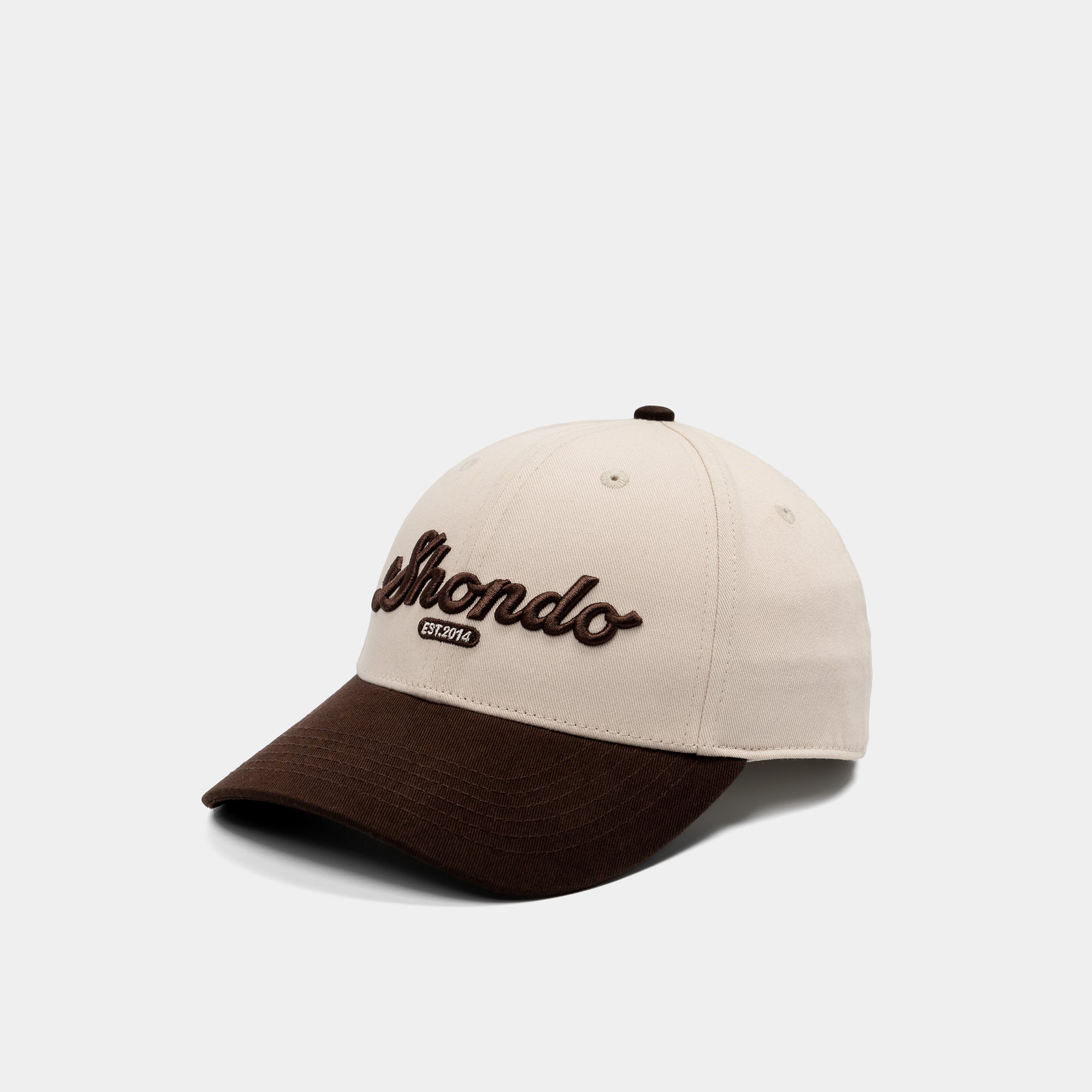 Nón lưỡi trai thêu logo Shondo be nâu