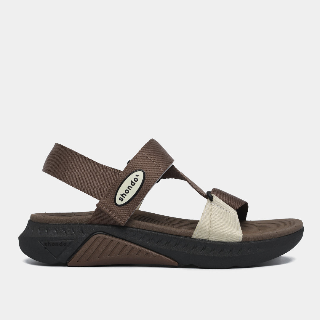 Sandal F7R nam đi học quai chéo nâu