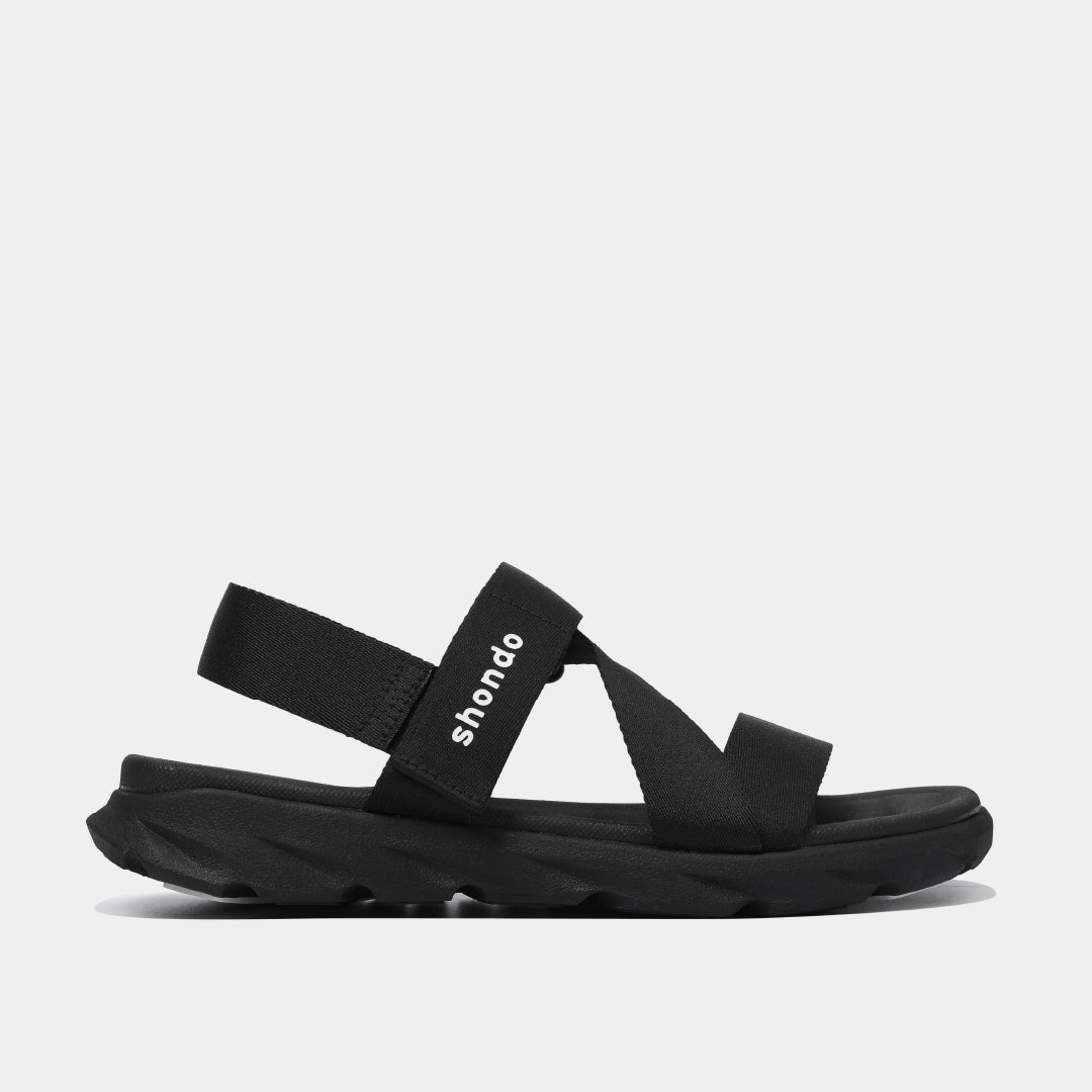 Sandals F6 sport đen quai liền thun