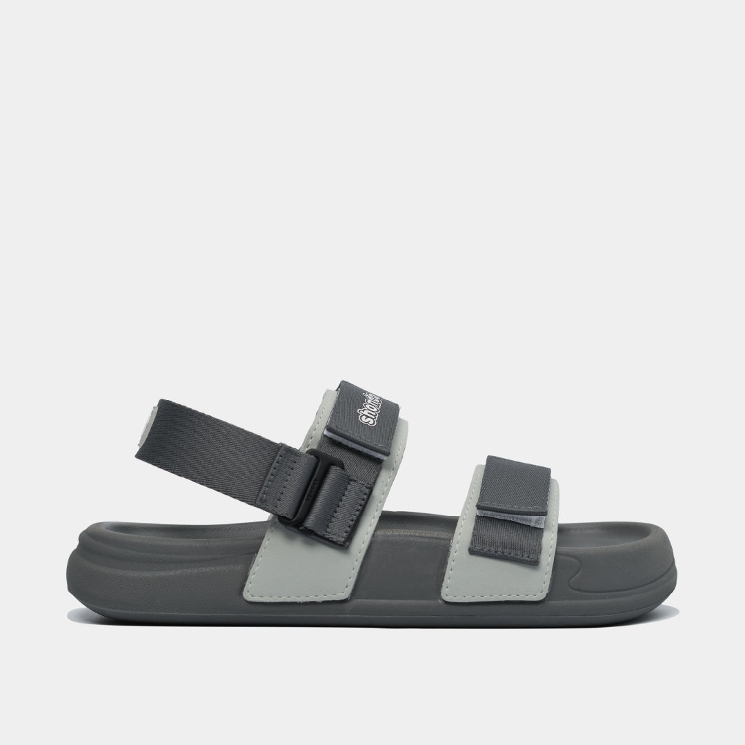 Sandal bánh mì Platy 5 khoen gài xám