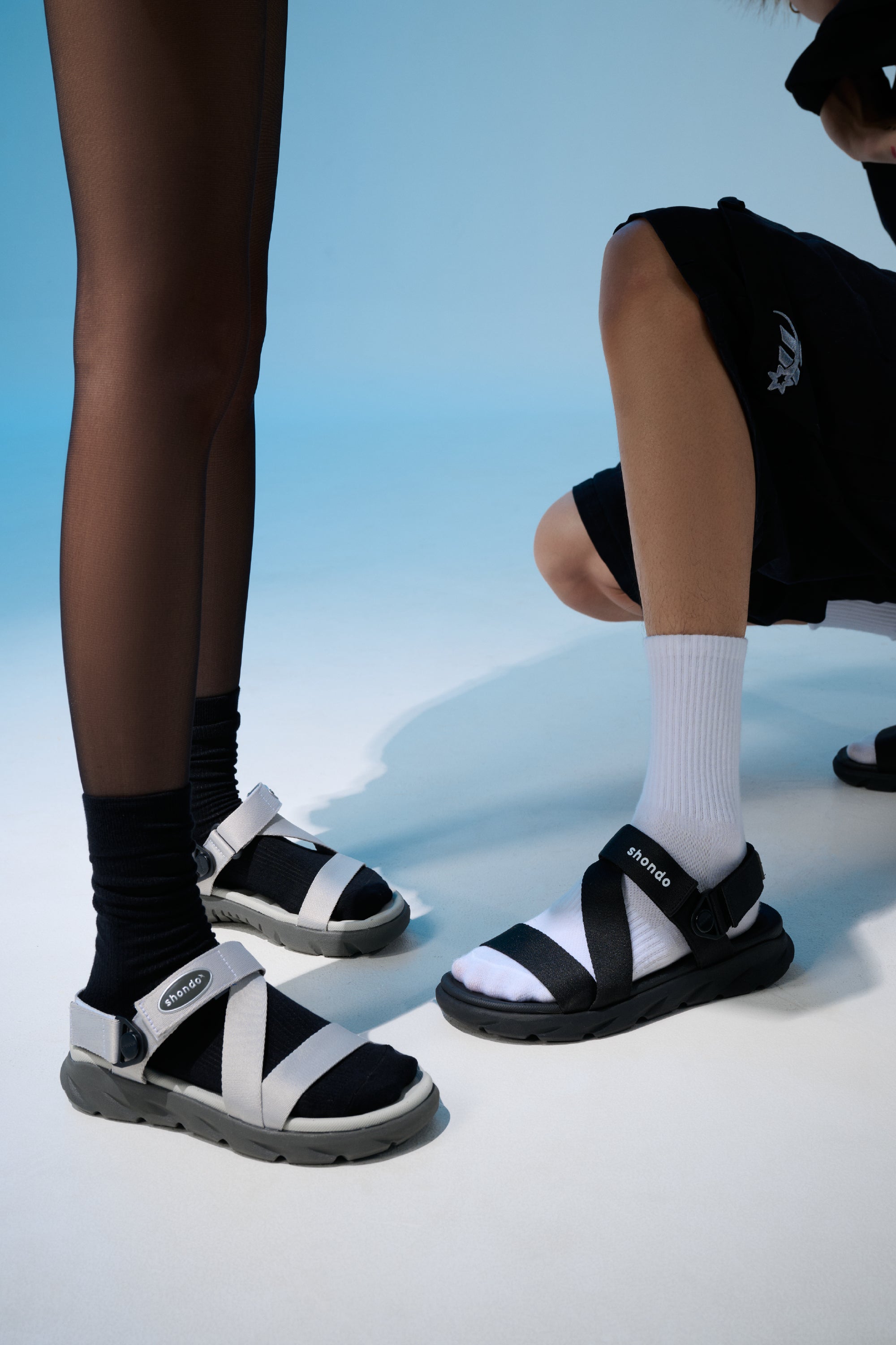 Sandal F6S quai xoay đen