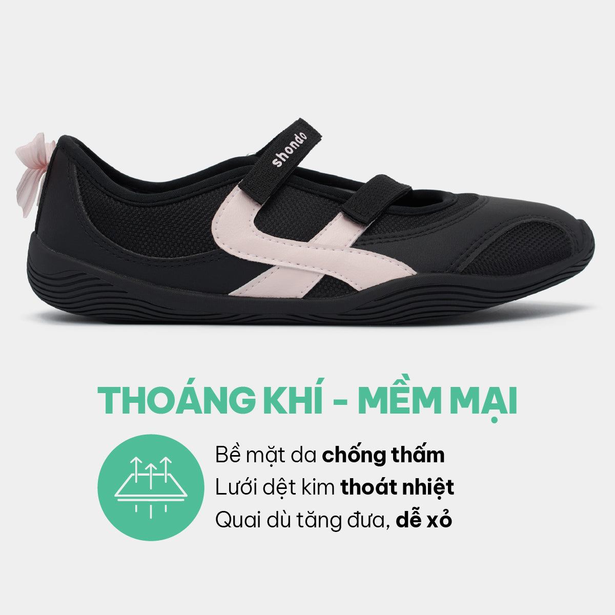 Giày Sneaker ballet Minie nơ nữ đen