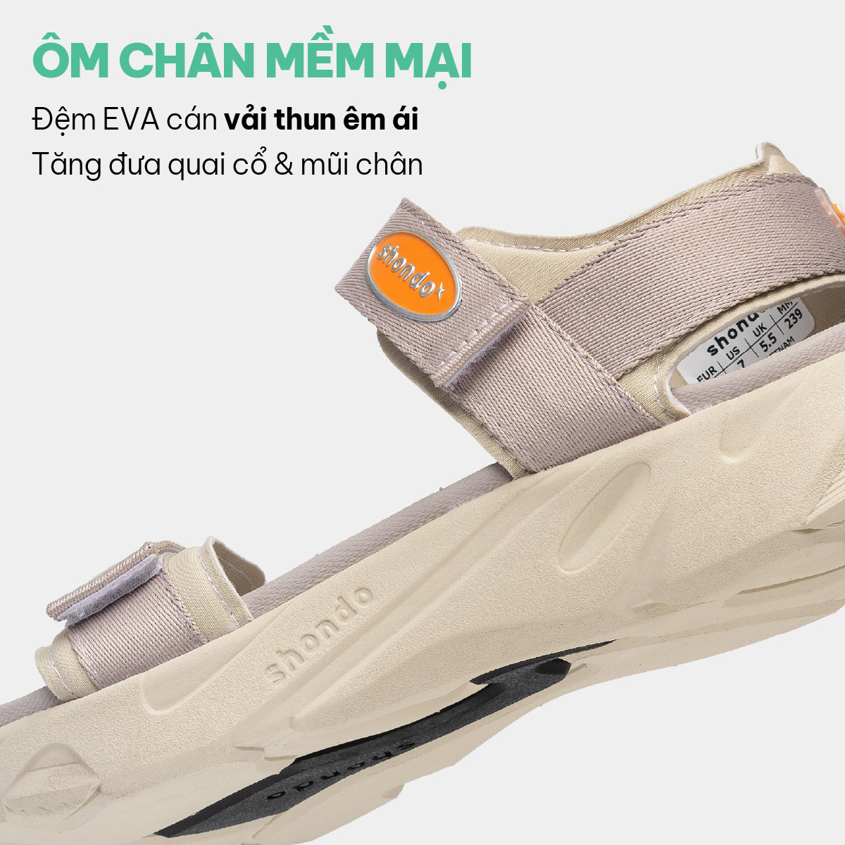 Sandal F8M nữ nâu be