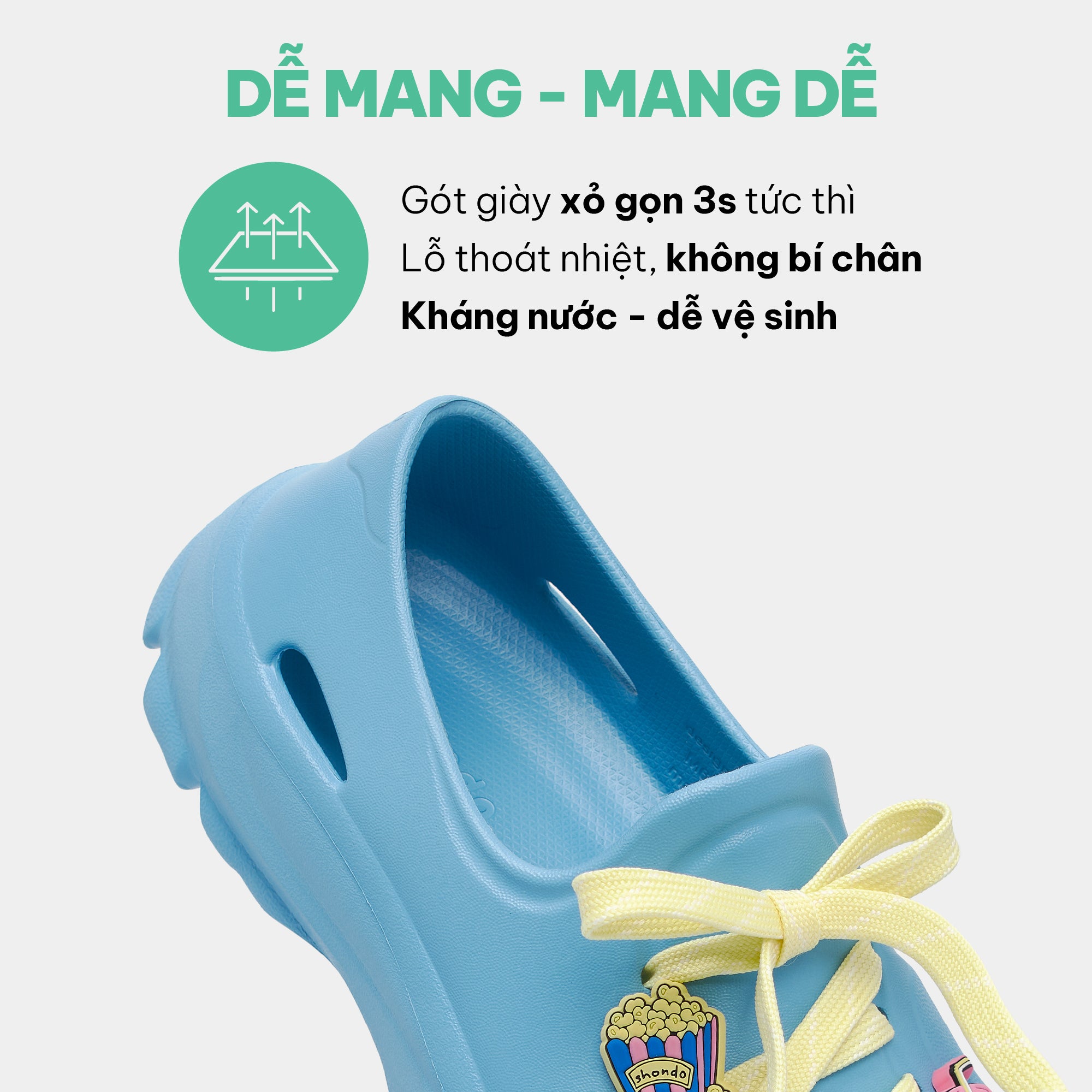Giày Sneaker Shondo EZI Limax Nữ Màu Xanh Dương