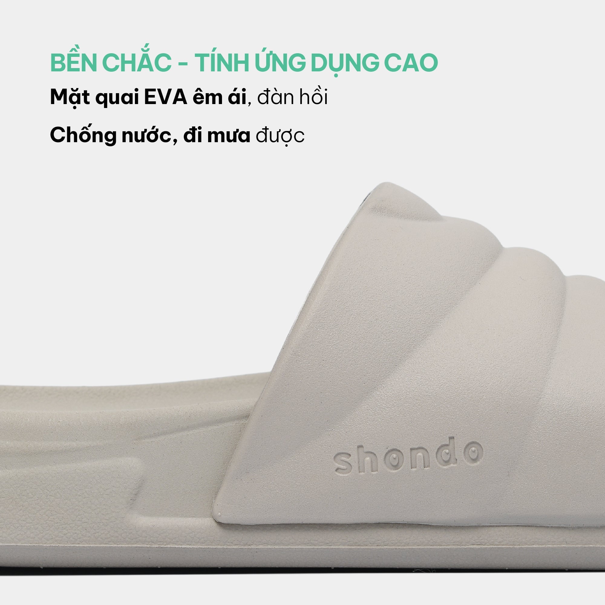 Dép bánh mì Trendy 5 quai nhựa nâu
