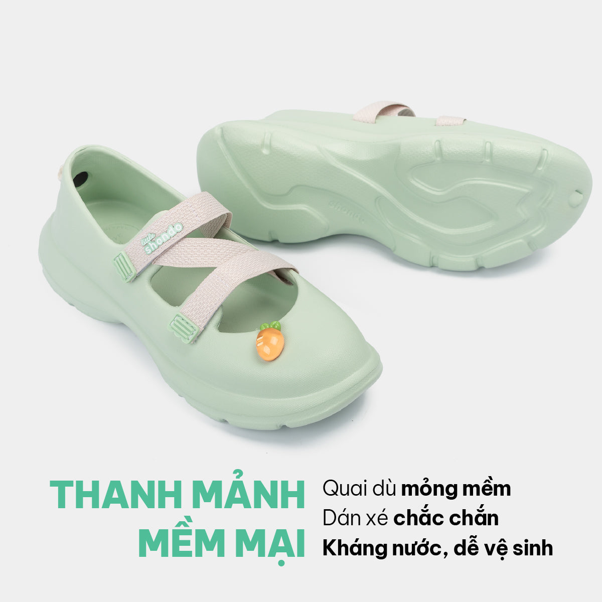 Giày ballet sneaker bé gái Little Dreamie xanh ngọc