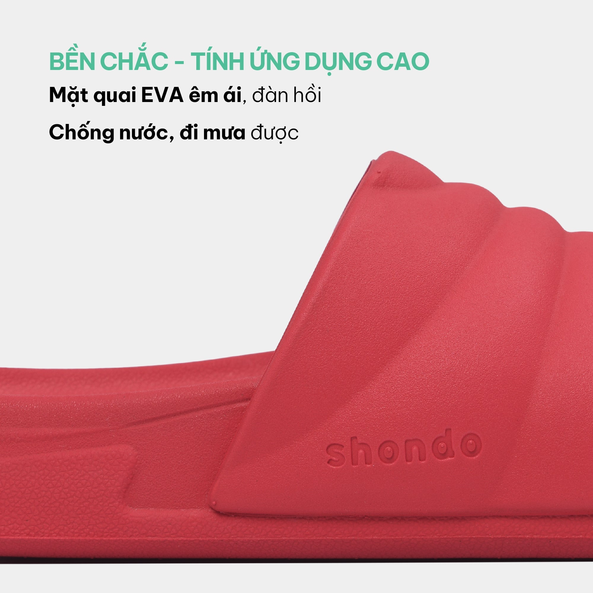 Trendy bread slippers with 5 red plastic straps