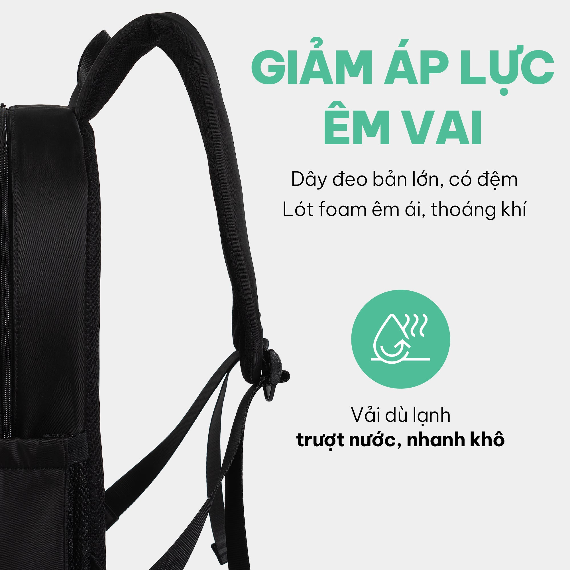 Balo sticker vải dù đen