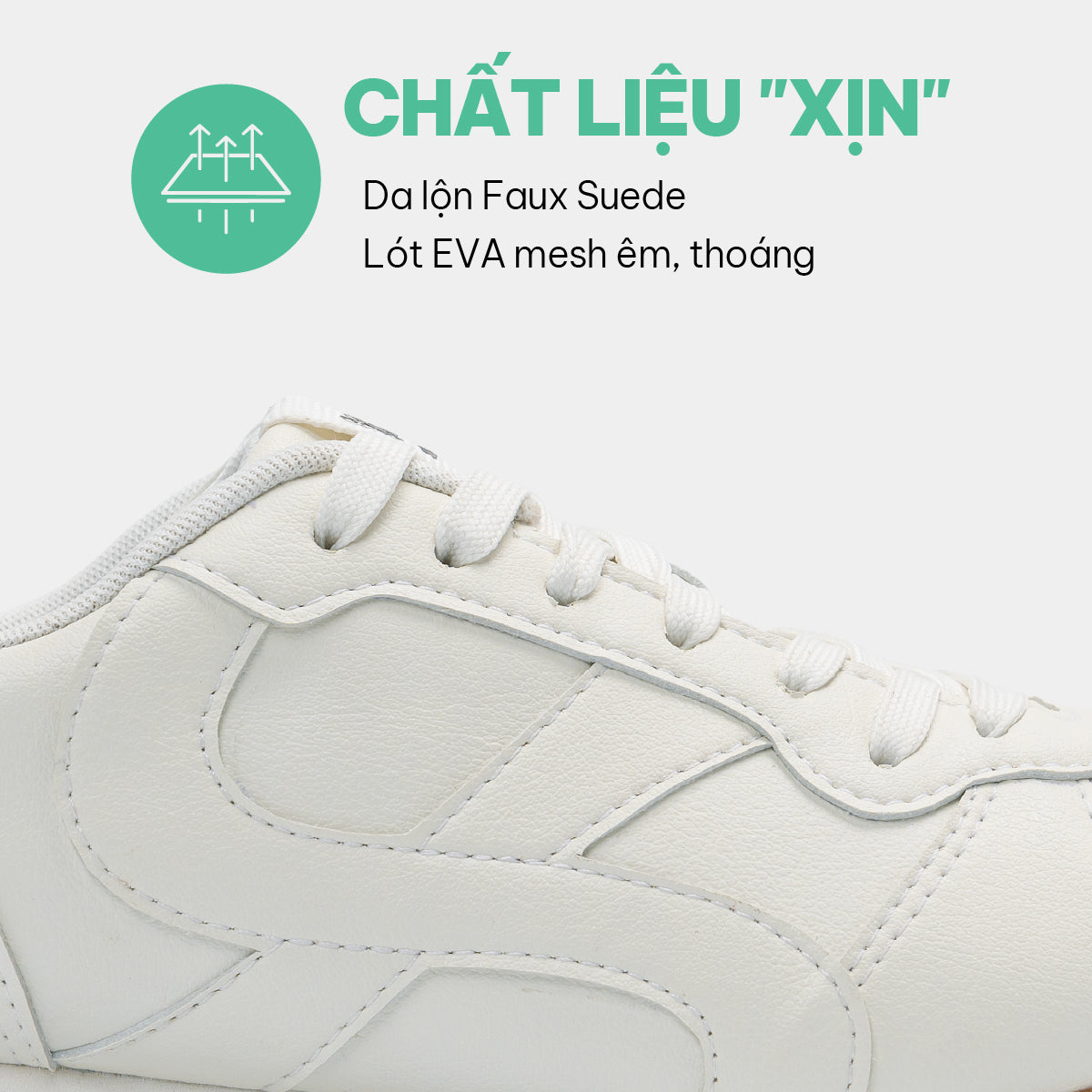 Giày sneaker đế thấp nam nữ Class 5 trắng