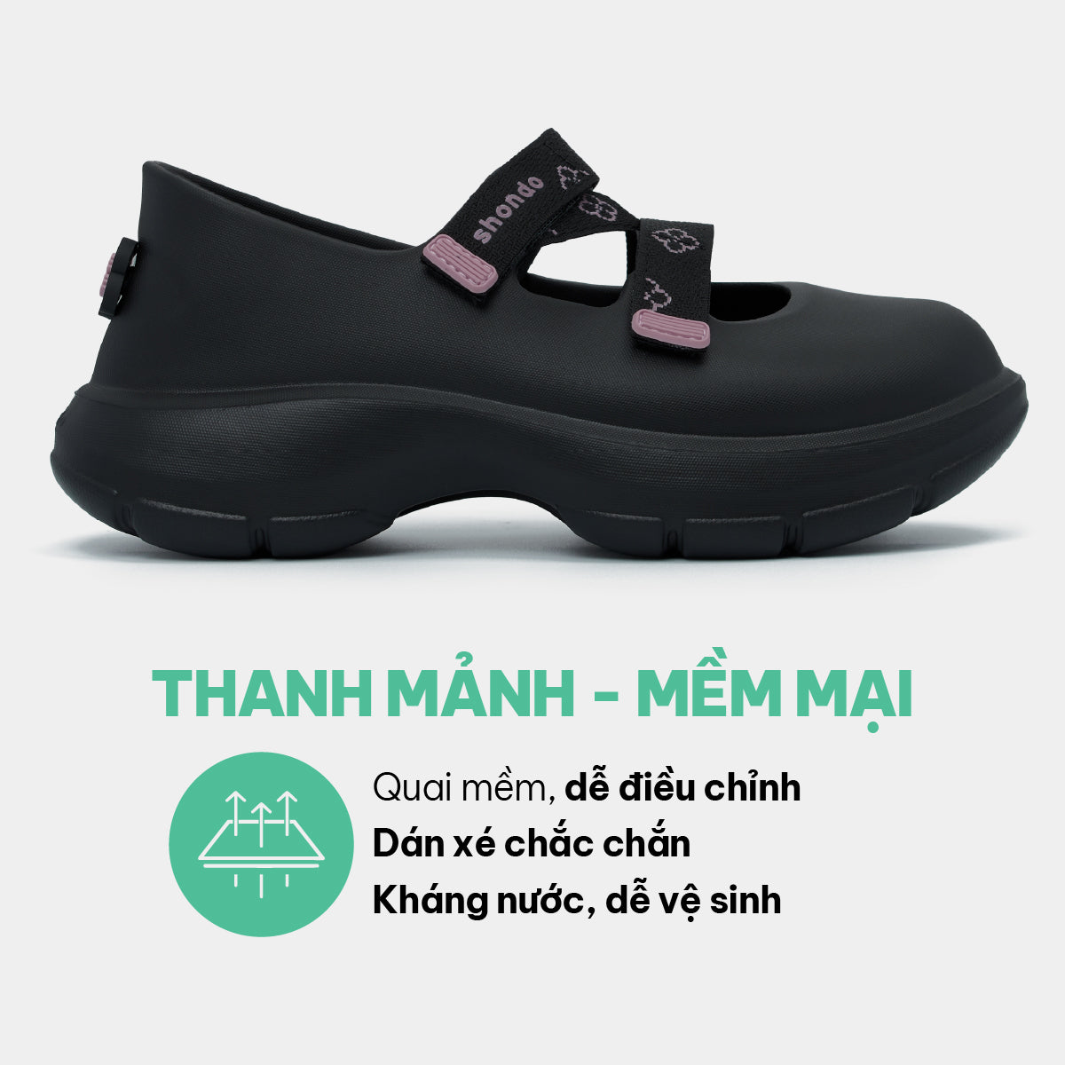 Giày Sneaker ballet Dreamie Limax hoa nữ đen