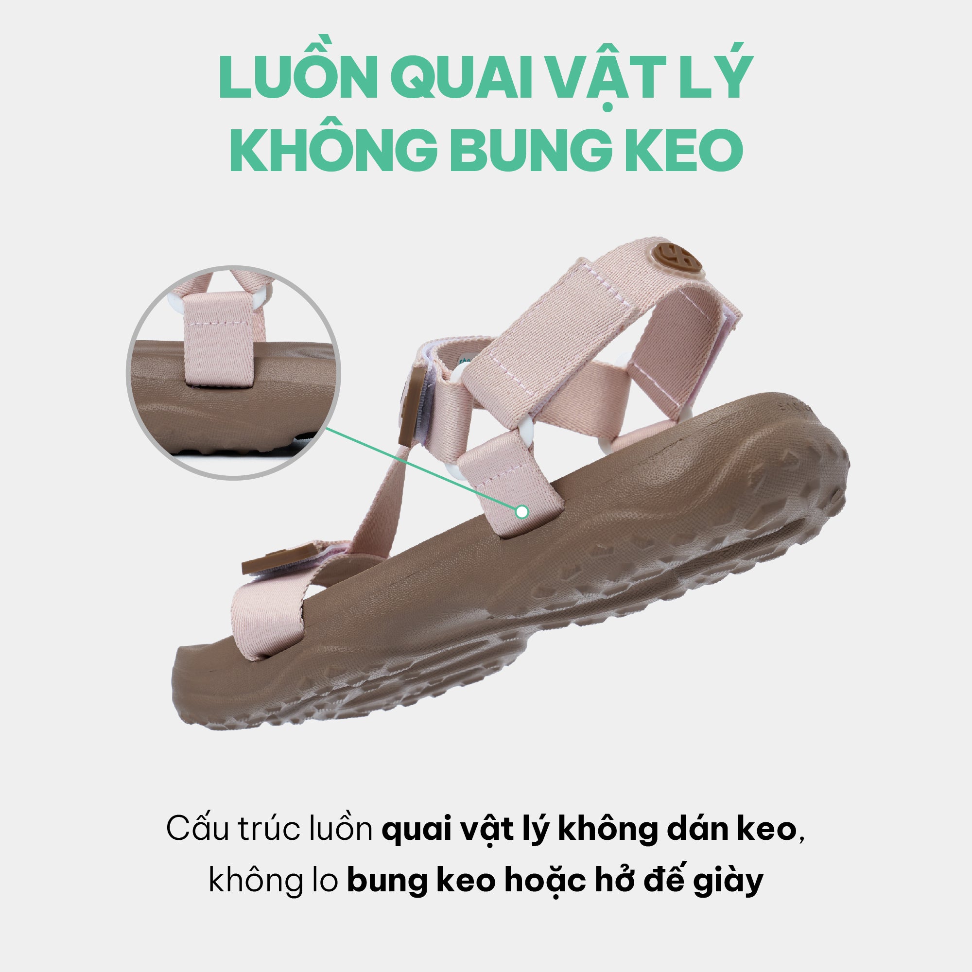 Sandal F11 quai chéo nữ hồng