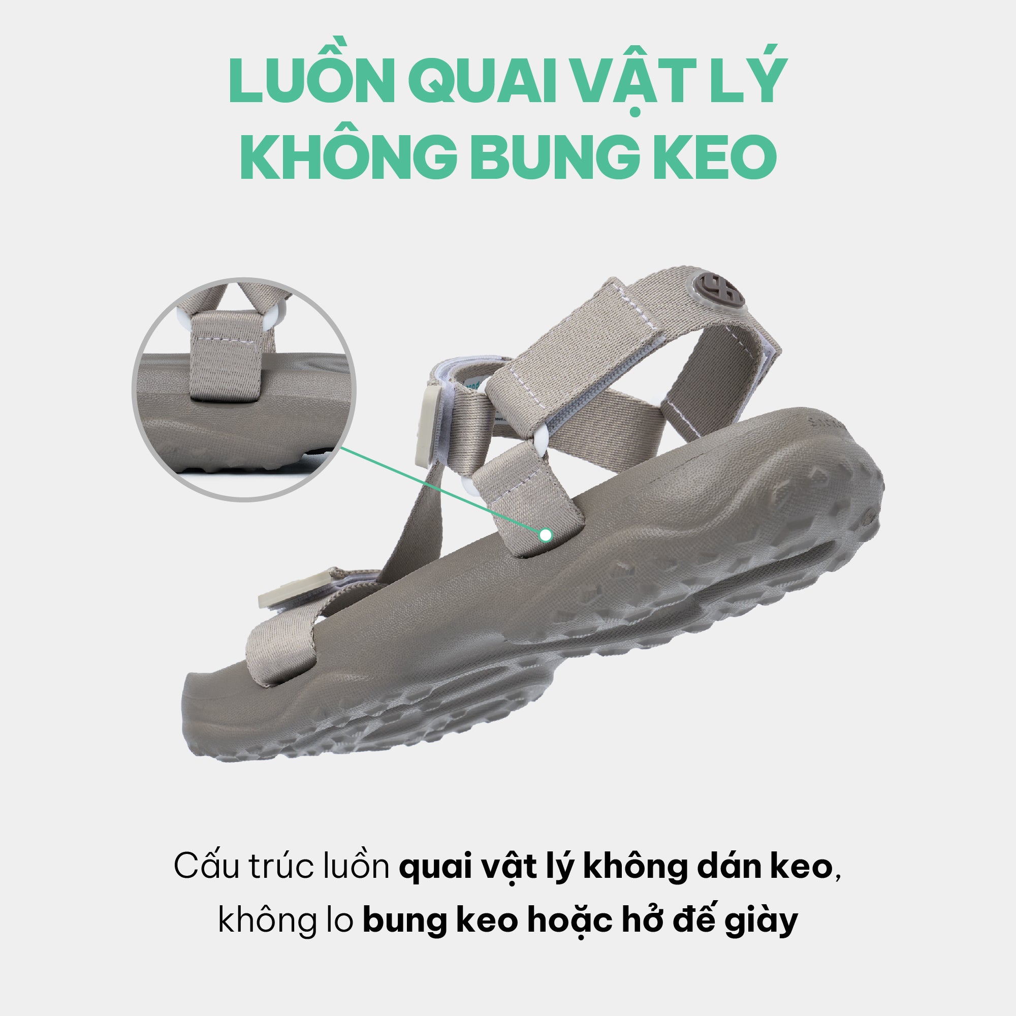 Sandal F11 Quai Chéo Unisex Nâu