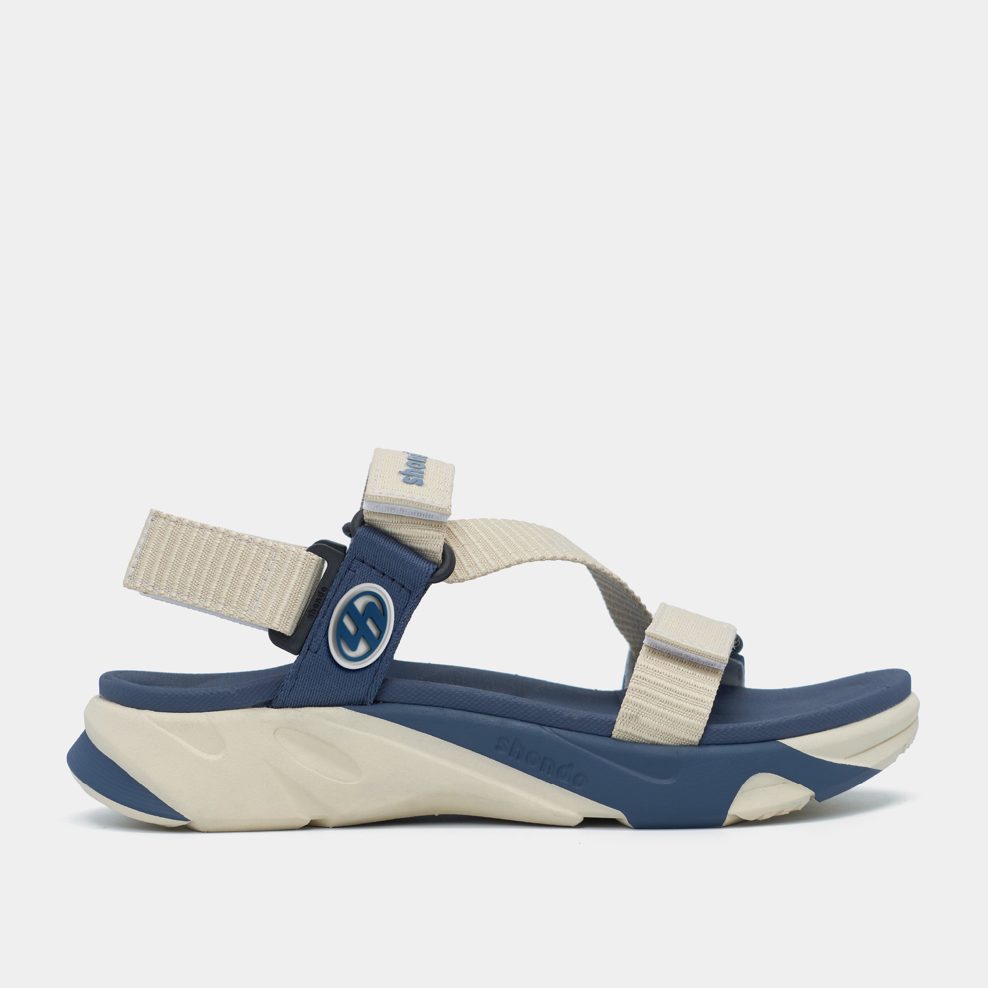 Sandal F8M quai chéo unisex be xanh navy