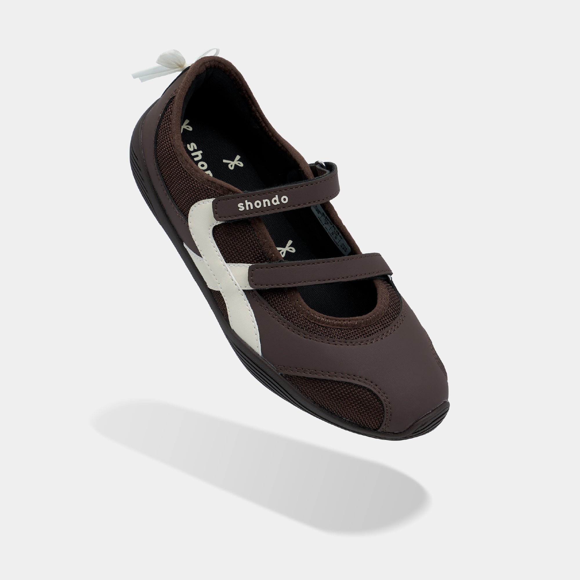 Giày Sneaker Ballet Minie Phối Nơ Nữ Nâu