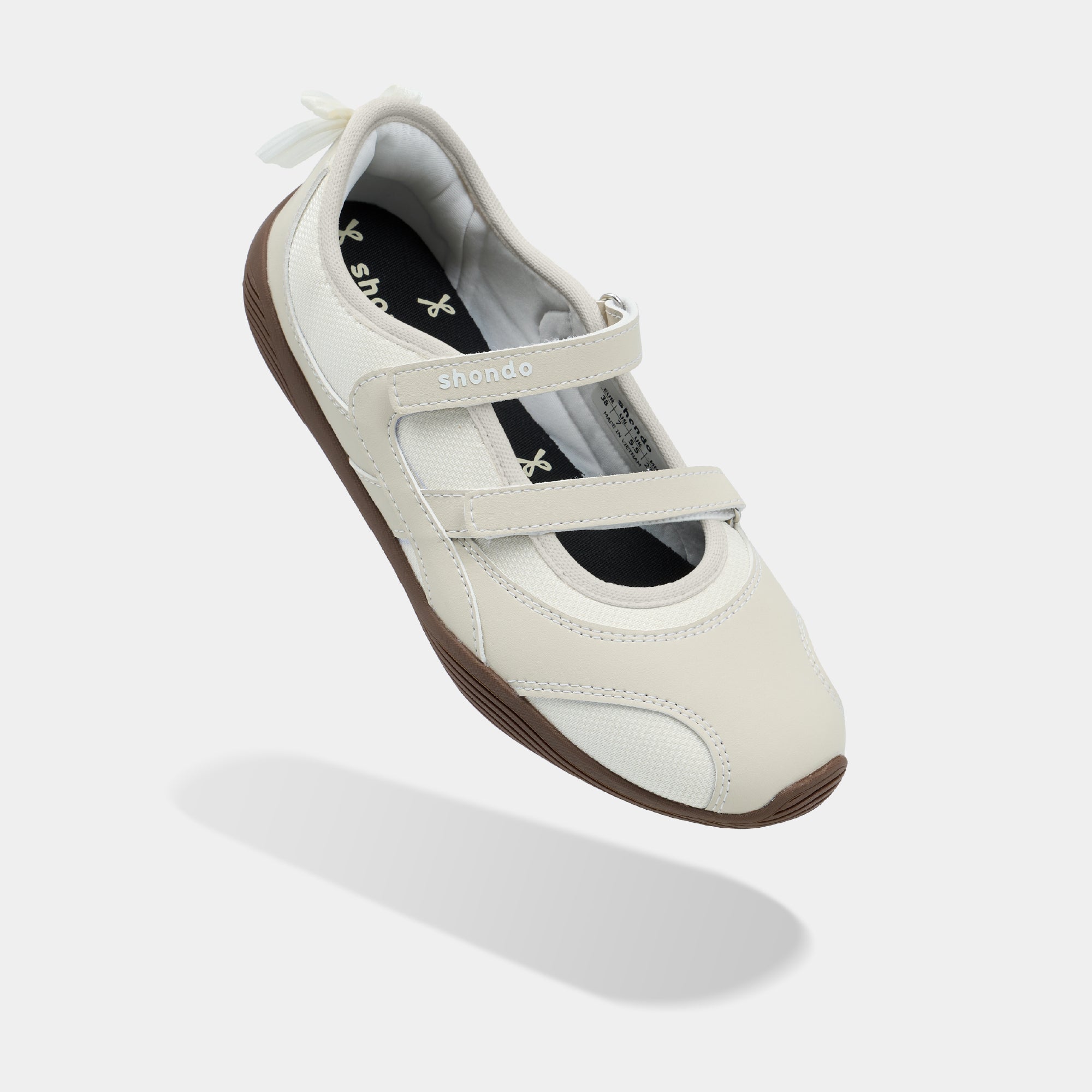 Giày Sneaker Ballet Minie Phối Nơ Nữ Be