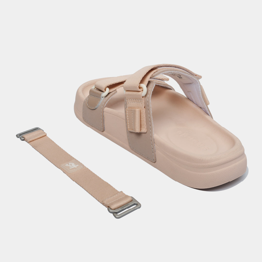 Sandal bánh mì nữ Platy 5 khoen hồng