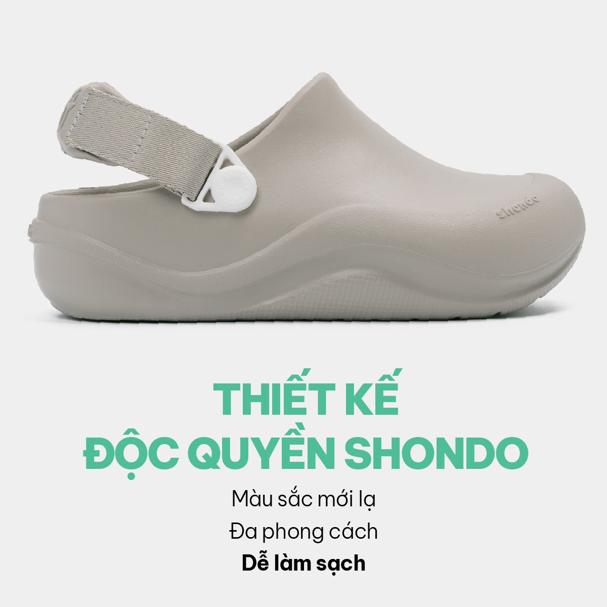 Clog Suke unisex nâu nhạt