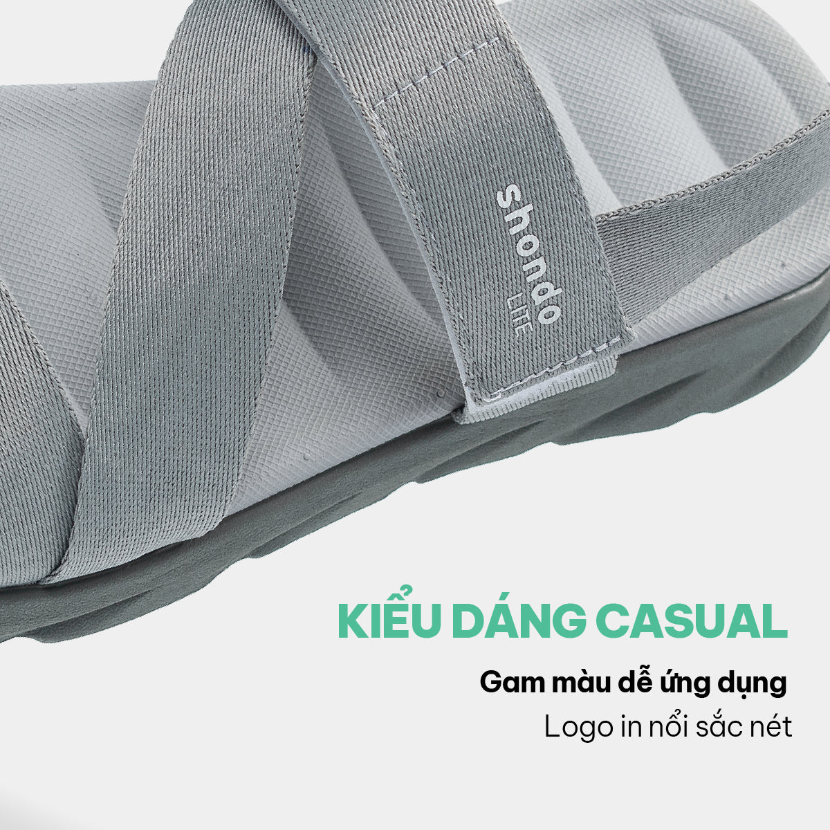 Sandal học sinh F6S Shondo Lite xám