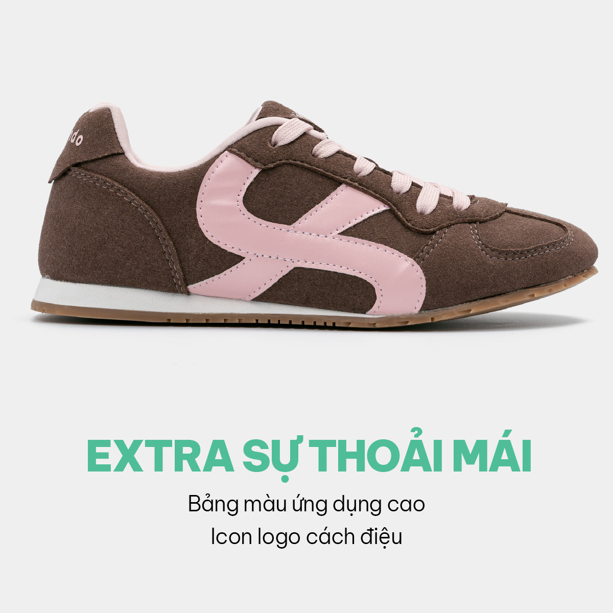 Giày sneaker đế thấp nữ Class 5 nâu