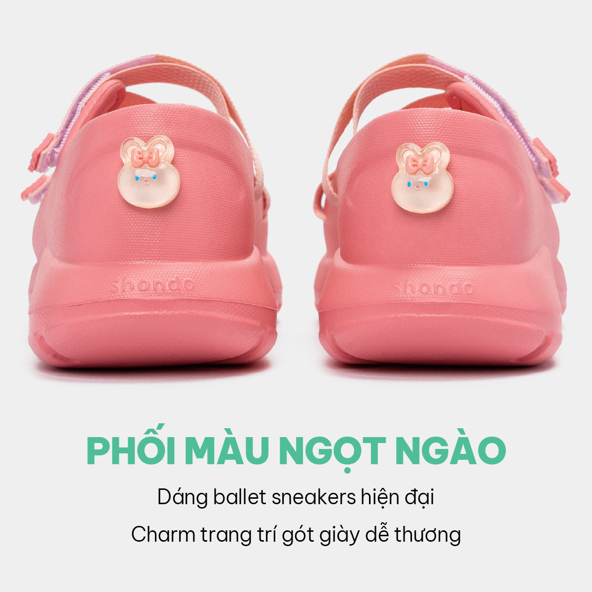 Giày ballet sneaker bé gái Little Dreamie hồng đậm