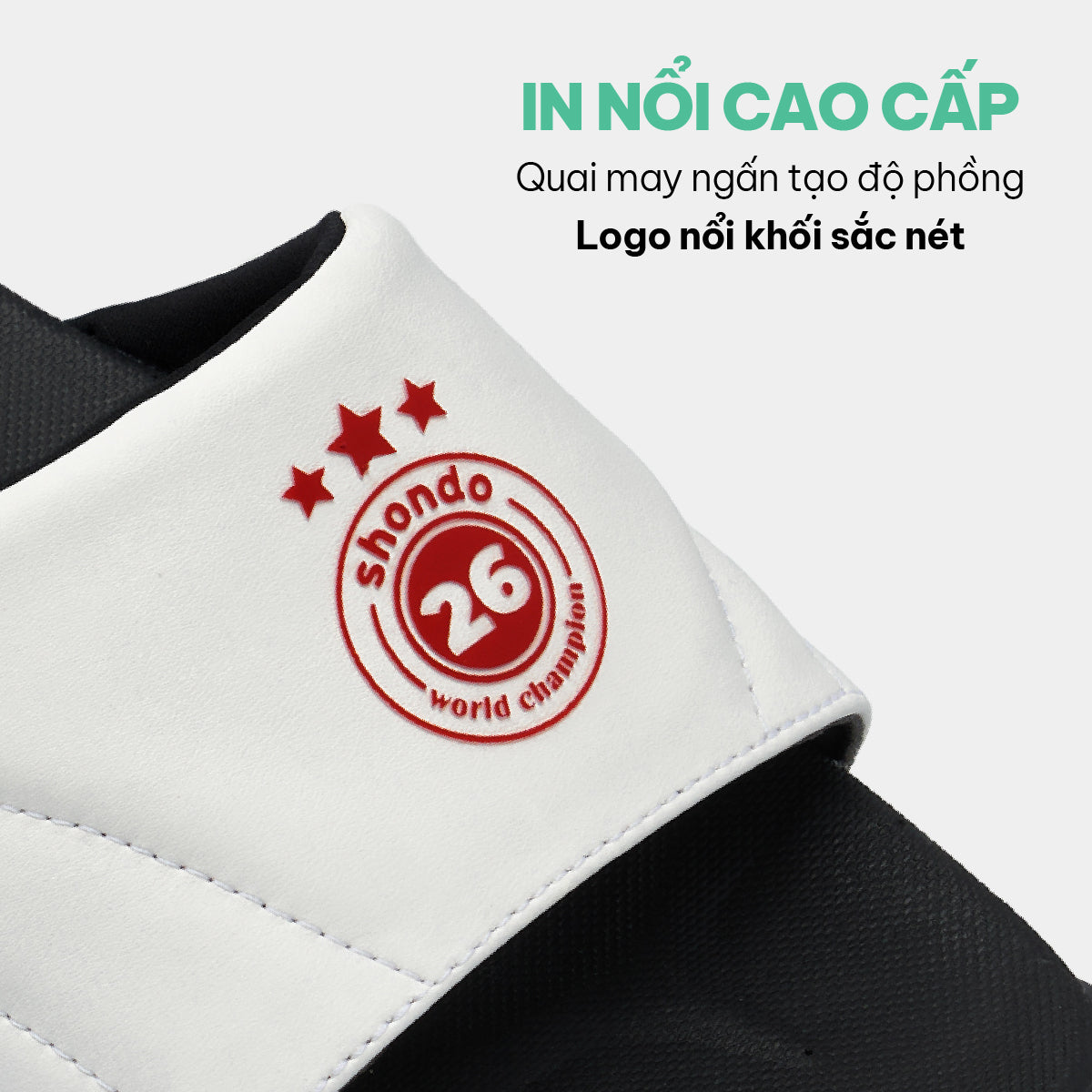 Dép Trendy 7 CHAMPION 26 nam trắng đen