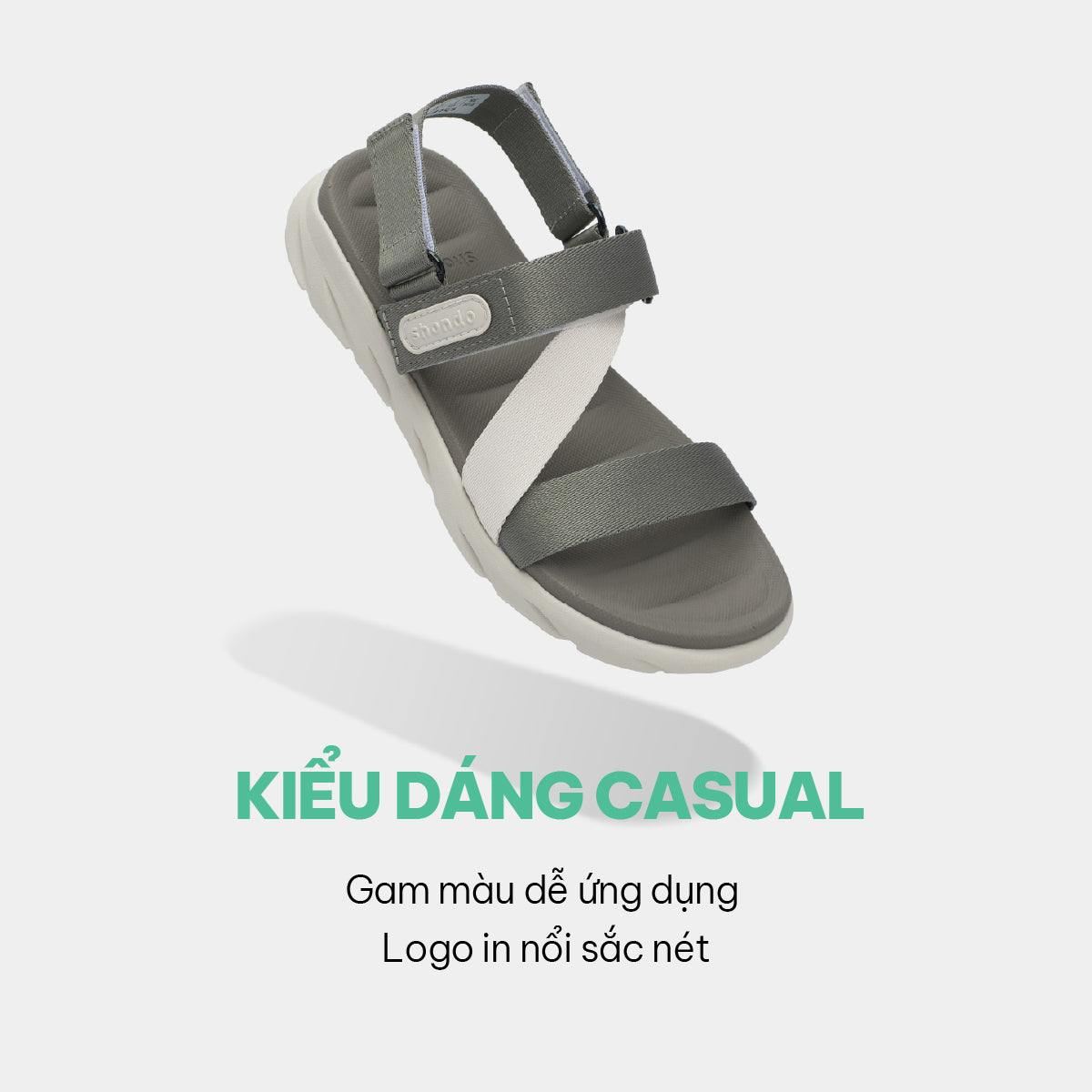 Sandal F6S quai chéo unisex rêu