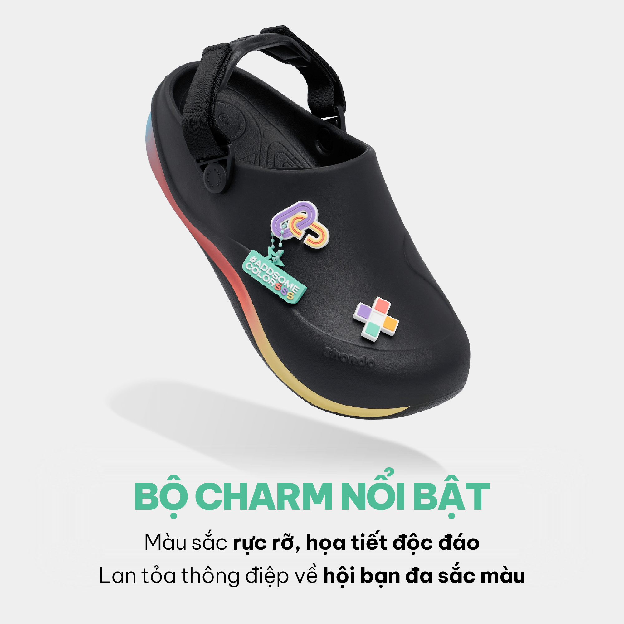 Clog Suke PRIDE unisex đen