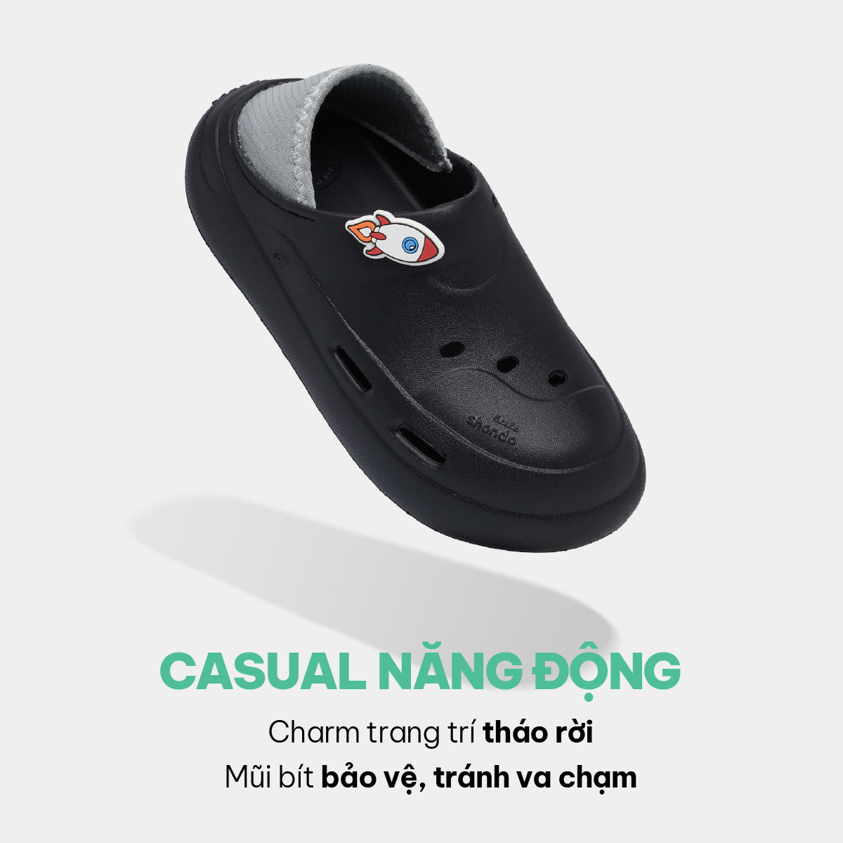 Sneaker bé trai Little C3 Limax không dây đen