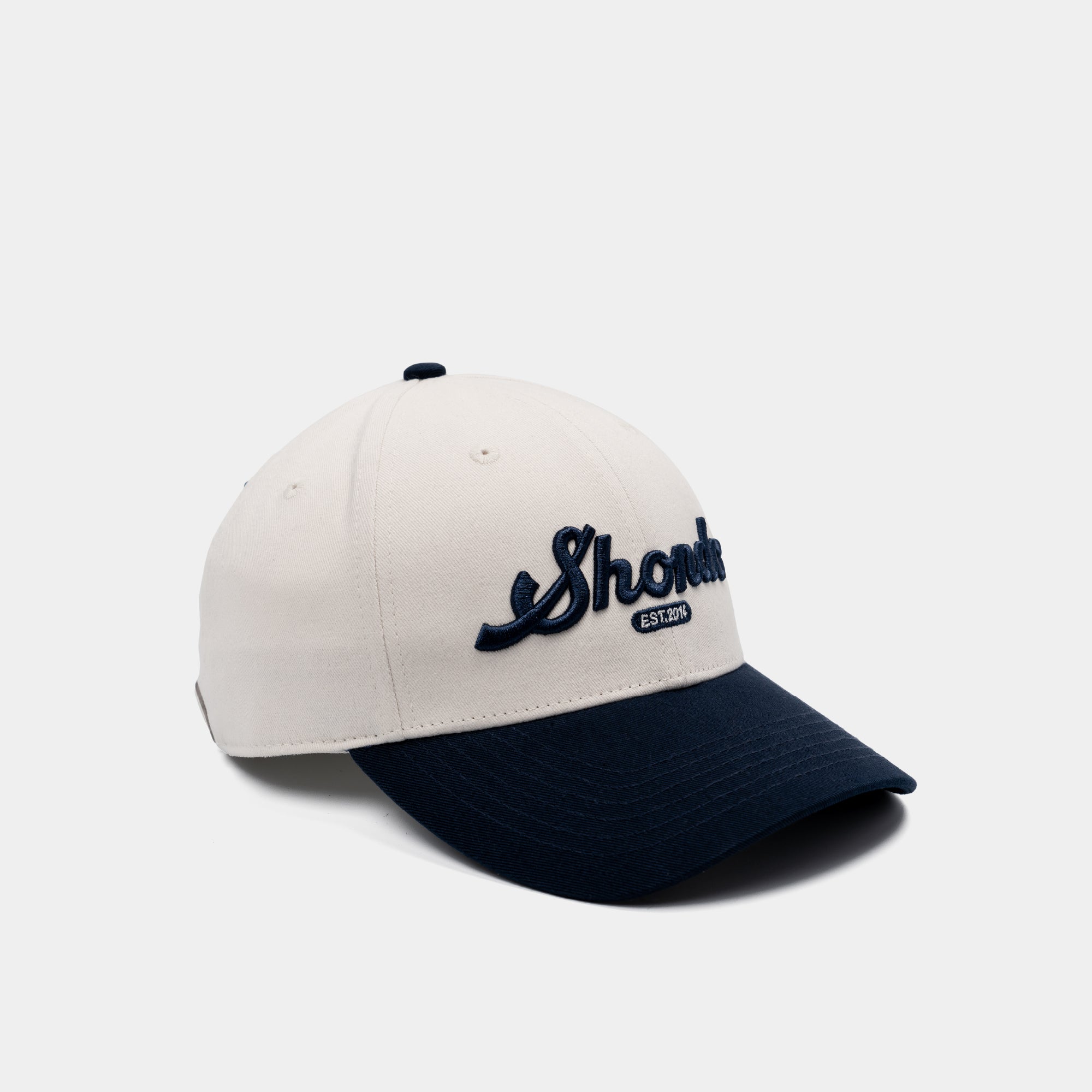 Nón lưỡi trai thêu logo Shondo trắng xanh