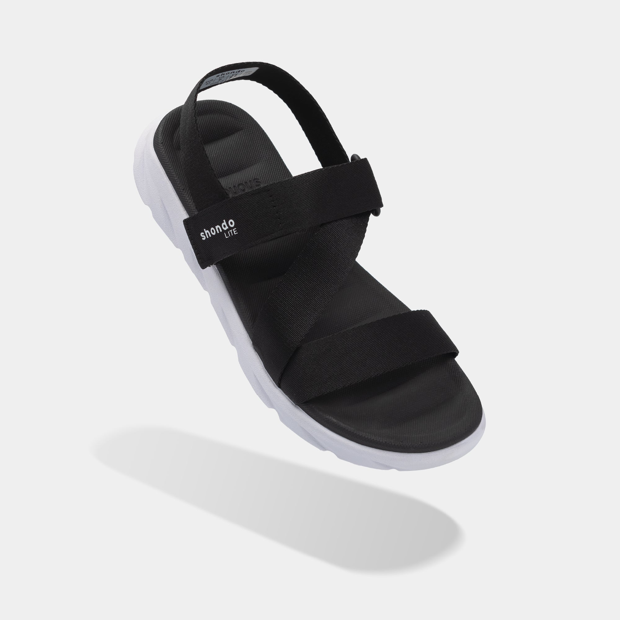 Sandal học sinh F6S Shondo Lite đen trắng