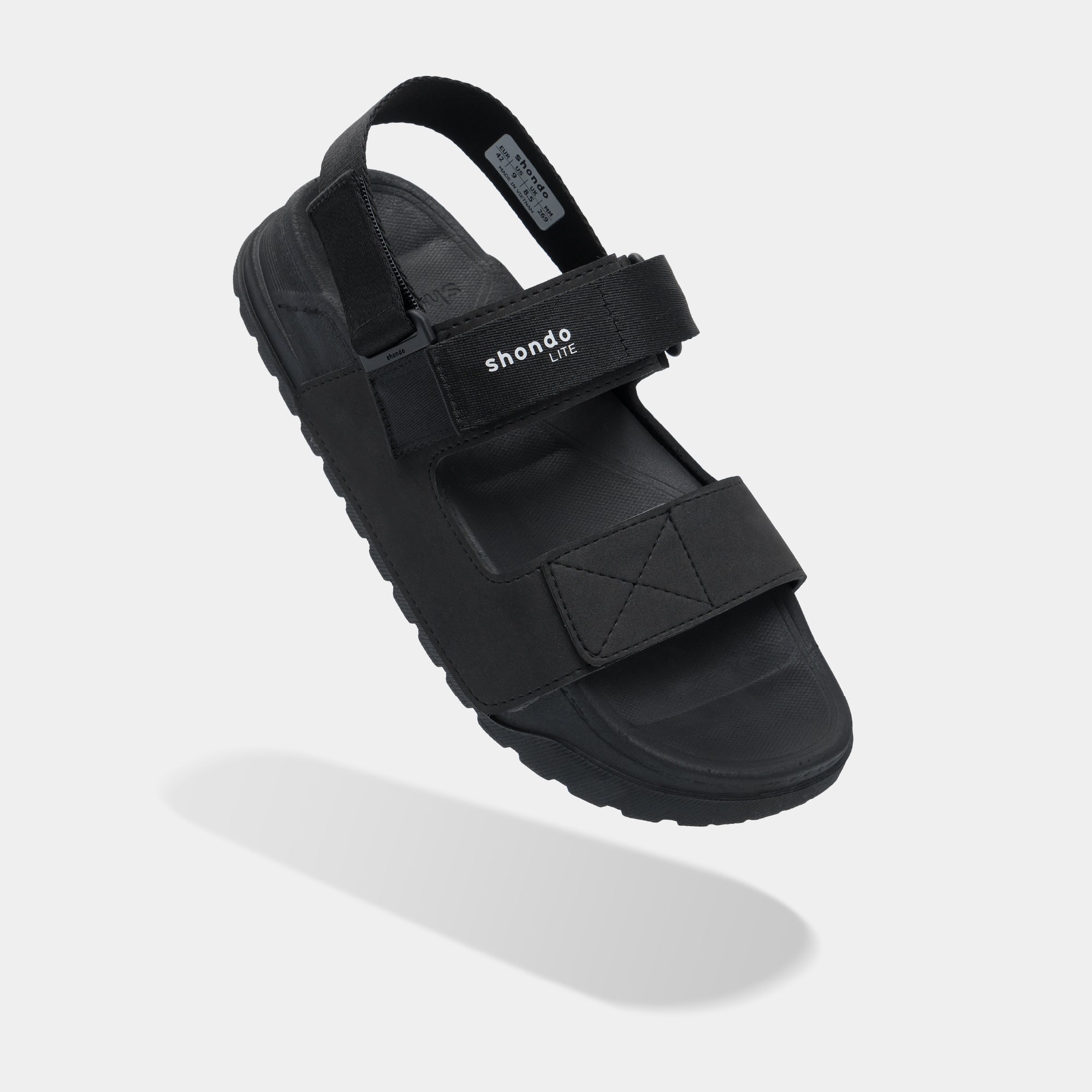 Sandal Platy 4 Lite quai ngang unisex đen