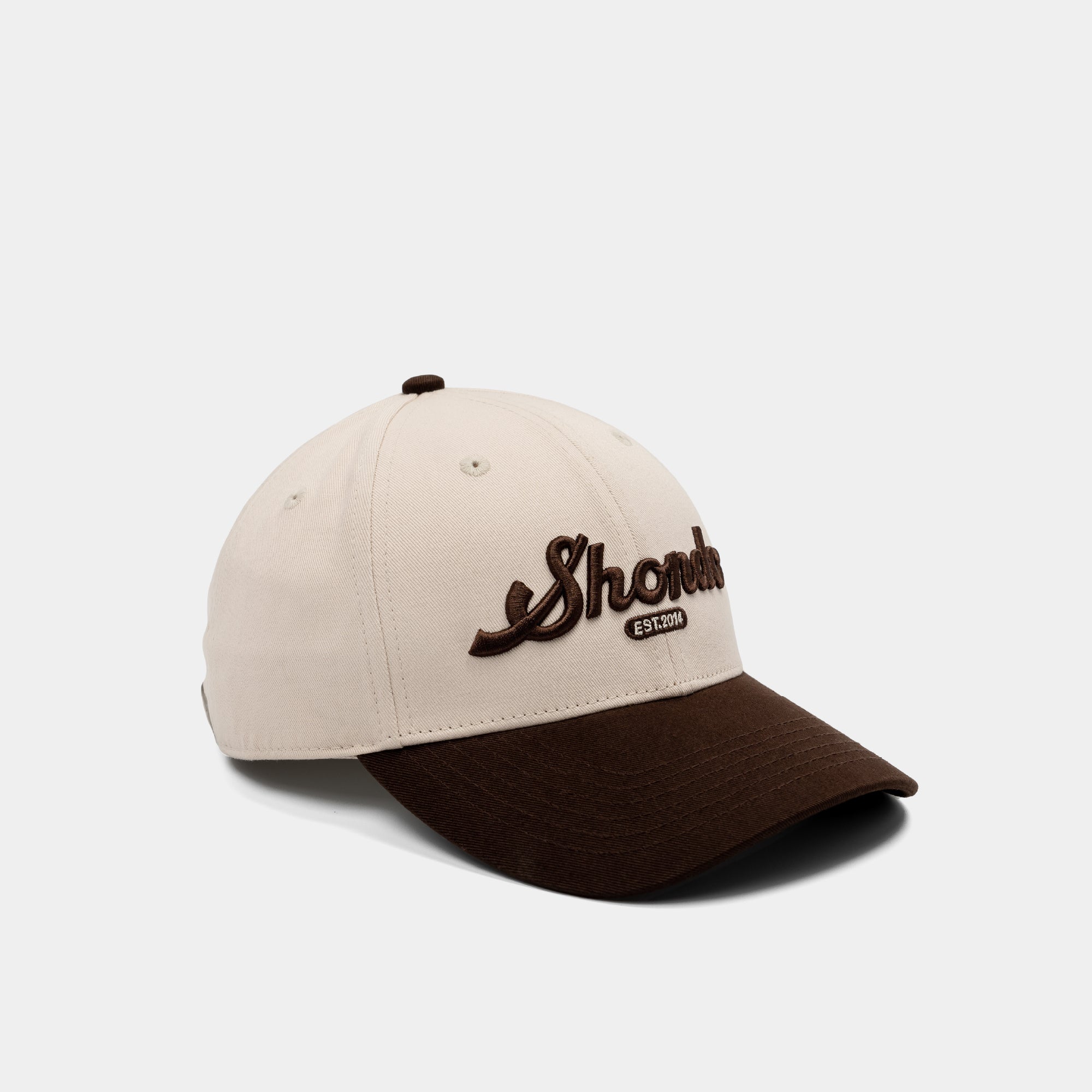 Nón lưỡi trai thêu logo Shondo be nâu