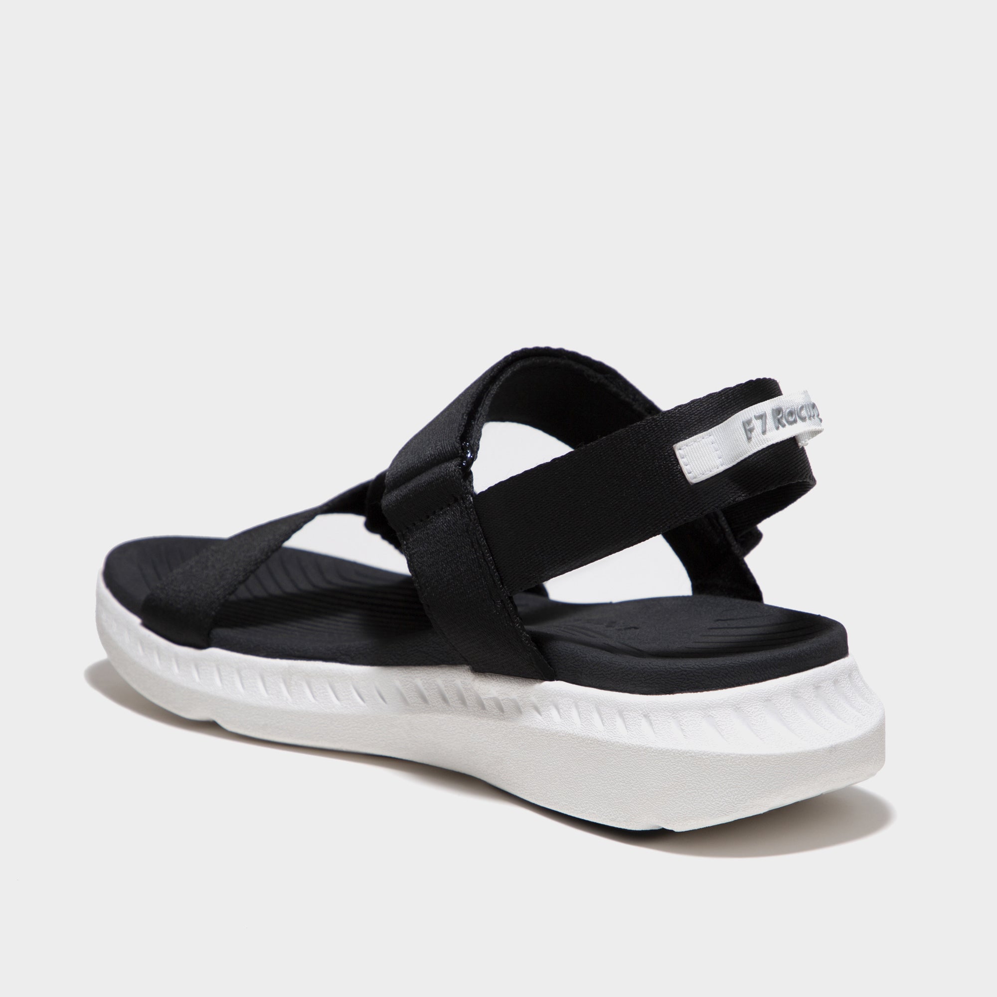 Sandal F7R đế trắng phối đen quai đen