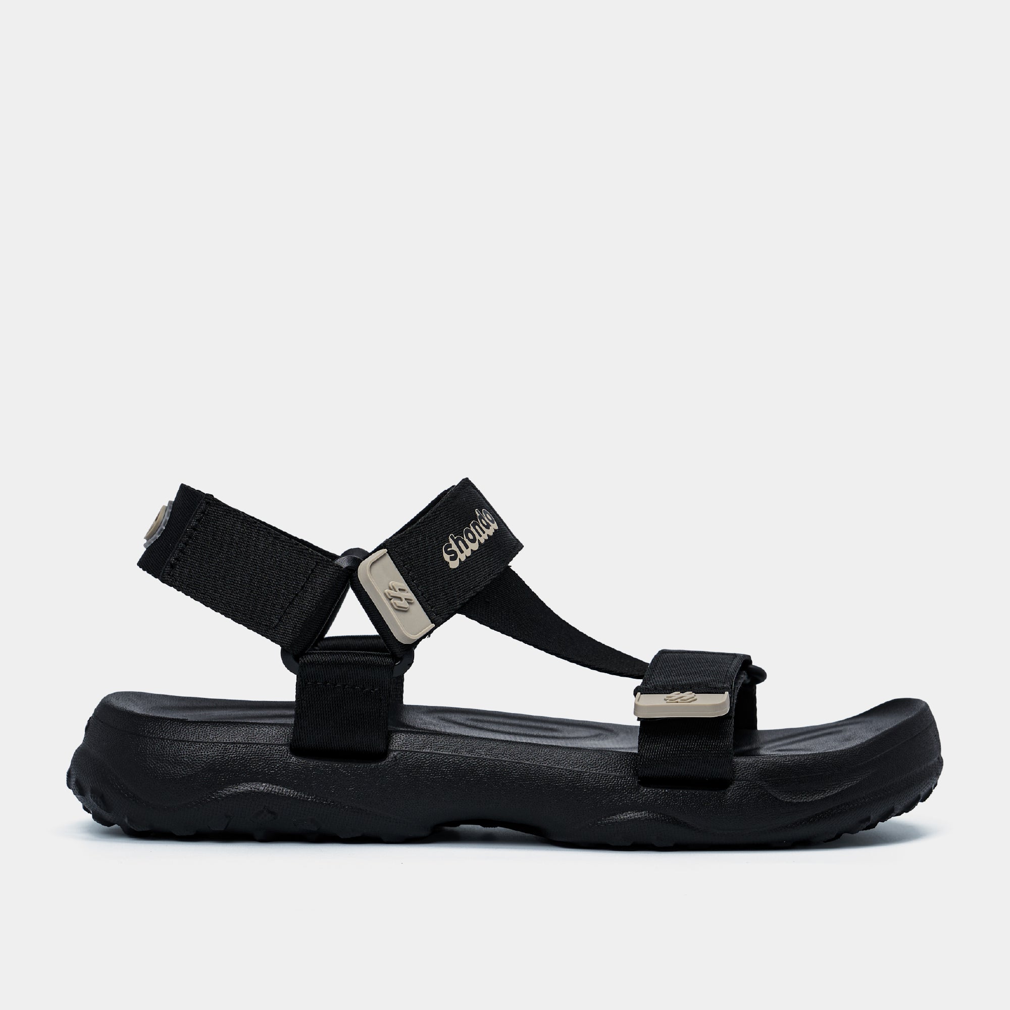 Sandal F11 quai chéo unisex đen