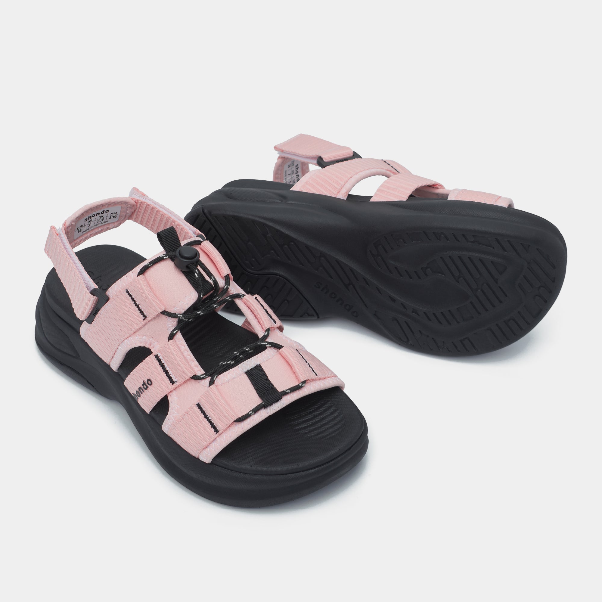 Giày Sandal F8B Hiking nữ hồng đen