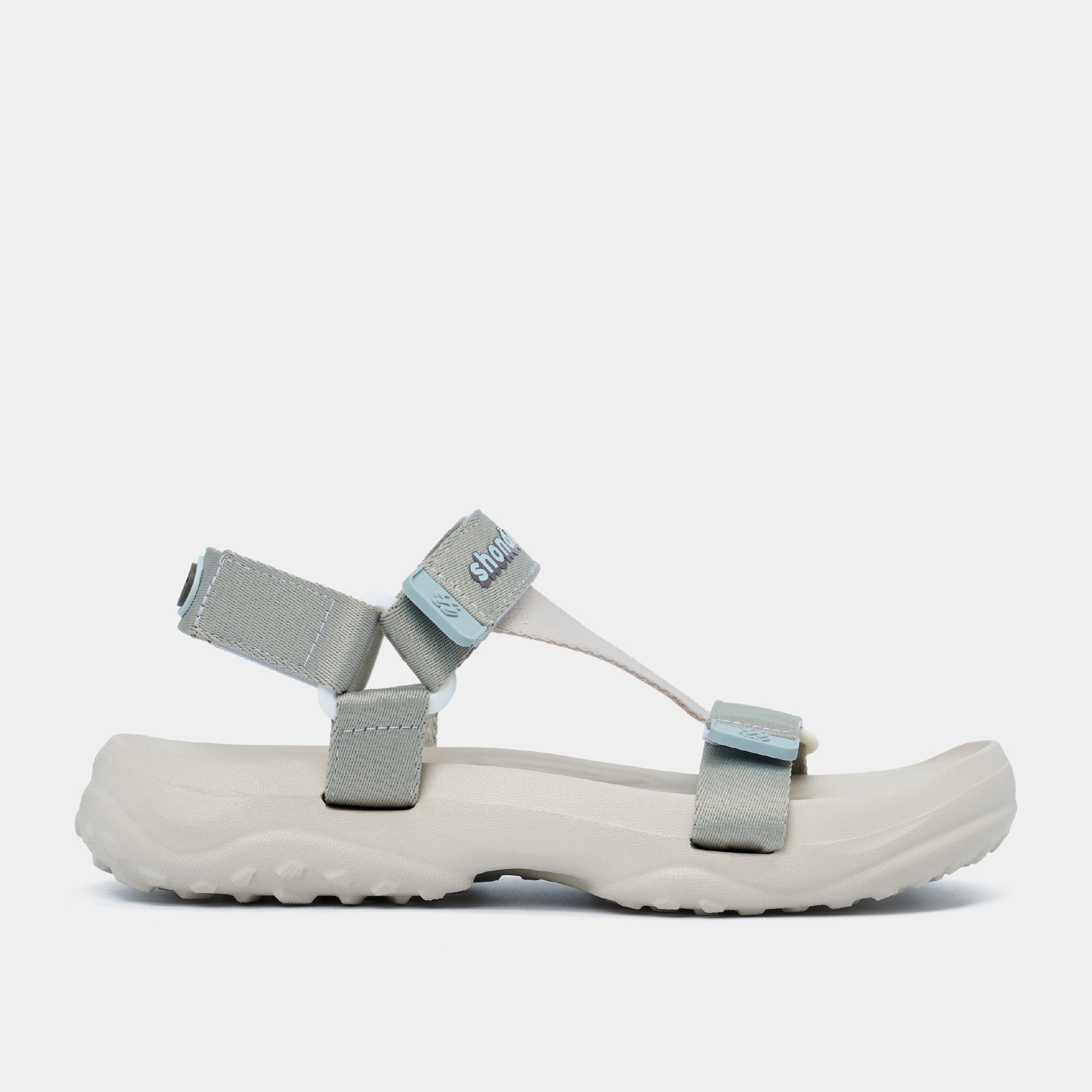 Sandal F11 quai chéo unisex xám rêu