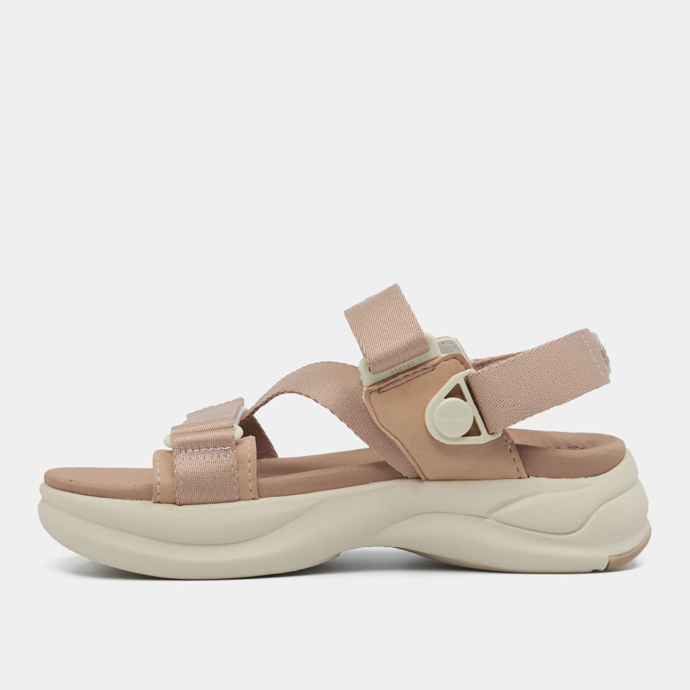 Sandal nam nữ F8B quai xoay nâu