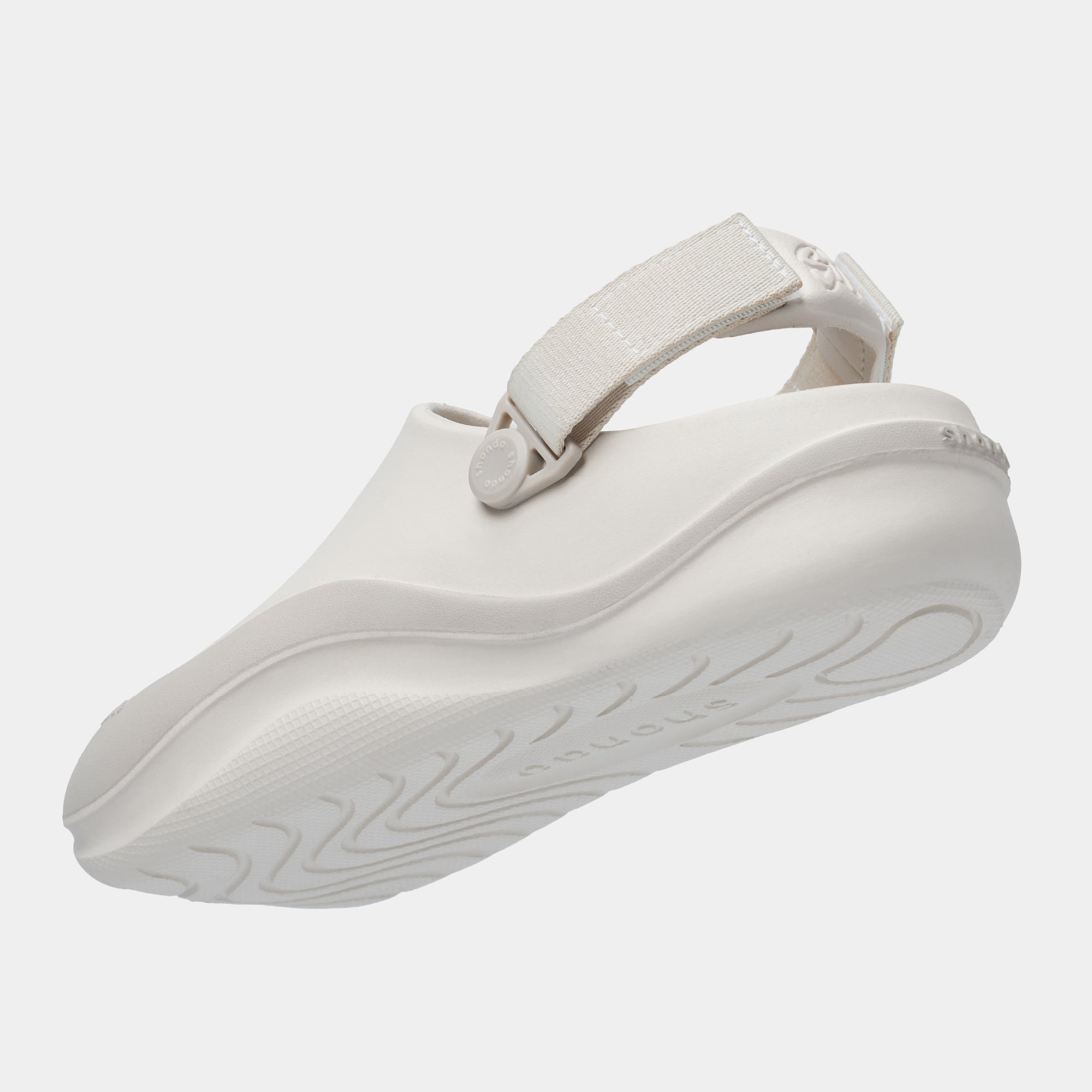 Giày Clog Suke Viền Đế Unisex Trắng Kem