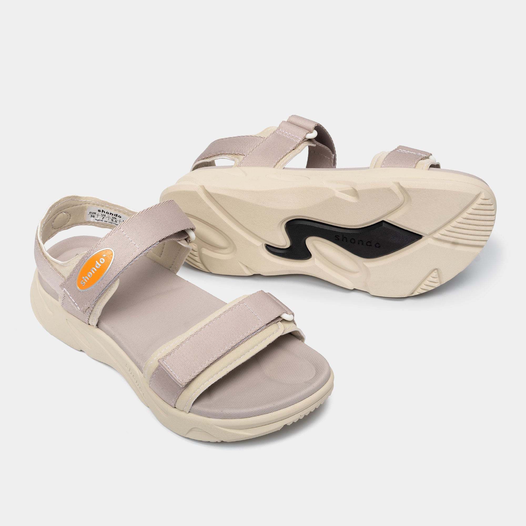 Sandal F8M nữ nâu be