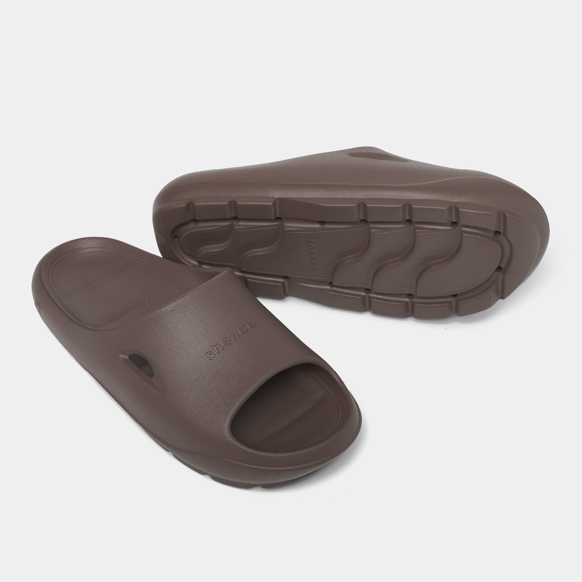 Dép bánh mì nhựa đúc Trendy 6 nam nữ nâu đậm