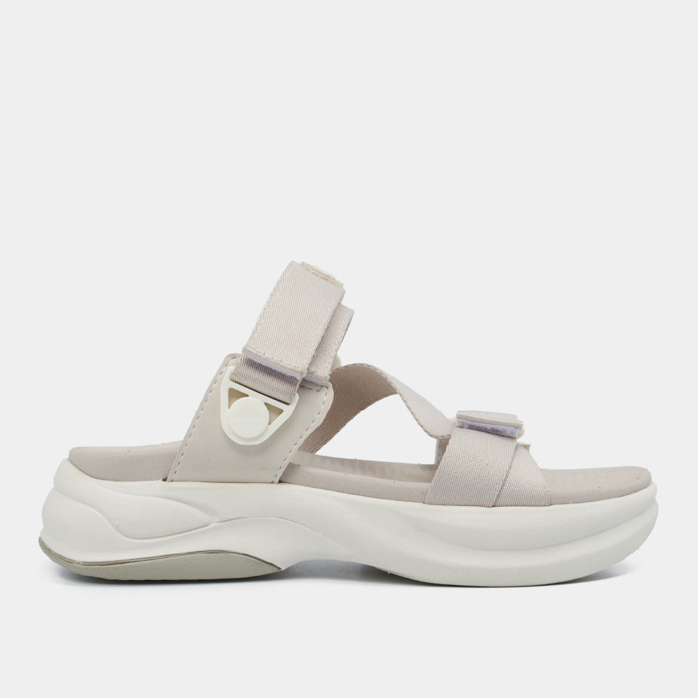 Sandal nam nữ F8B quai xoay nâu xám